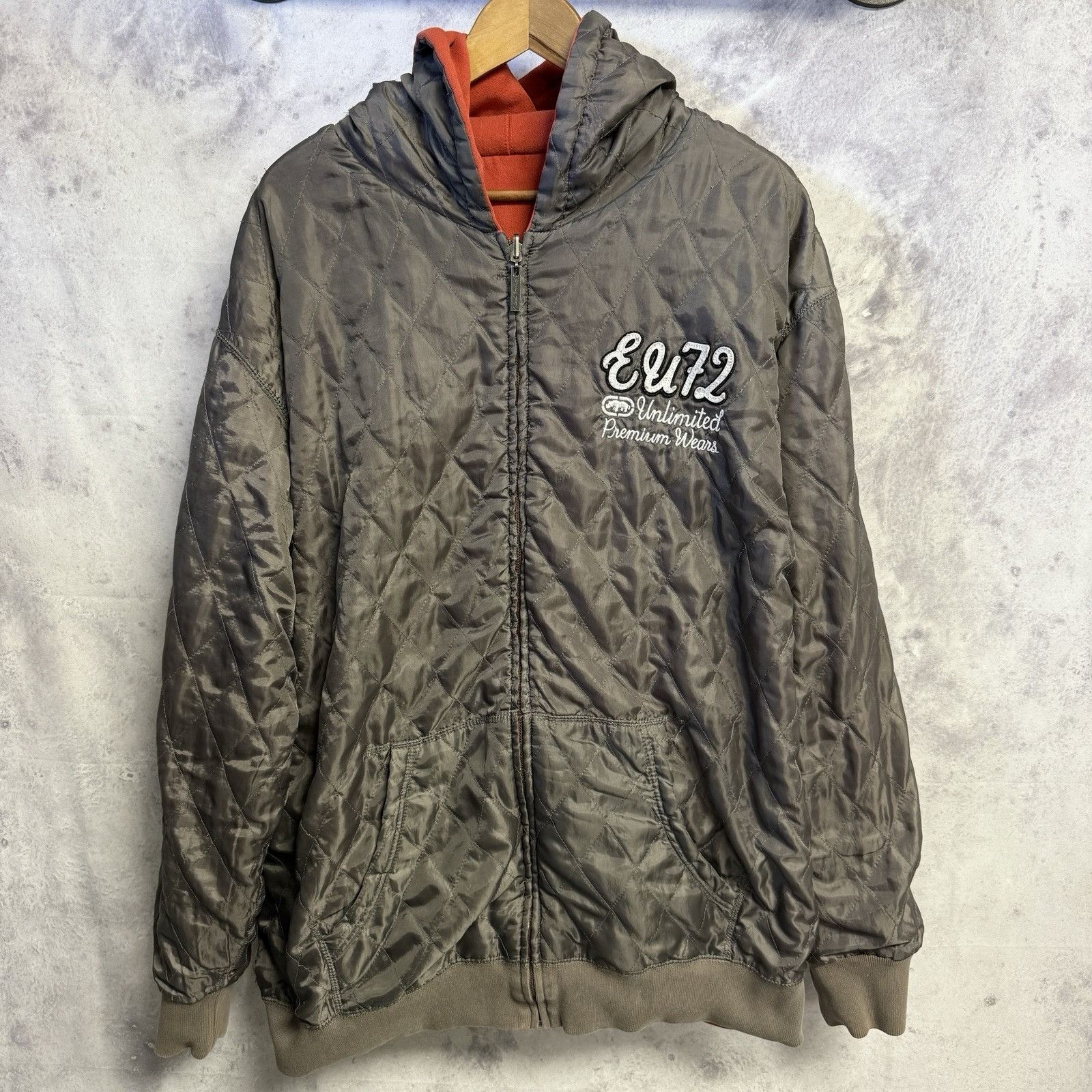 Ecko Unltd. Vintage Ecko Unltd Hoodie Mens 2XL 31x30 Satin Reversible Sw Size US XXL / EU 58 / 5 - 9 Thumbnail