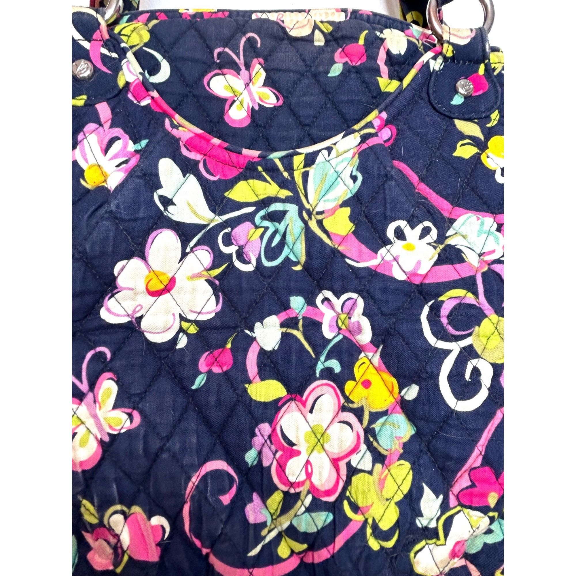 Vera Bradley Vera Bradley Tote Bag Cancer Awareness 2 Straps Navy Multi F Size ONE SIZE - 18 Thumbnail