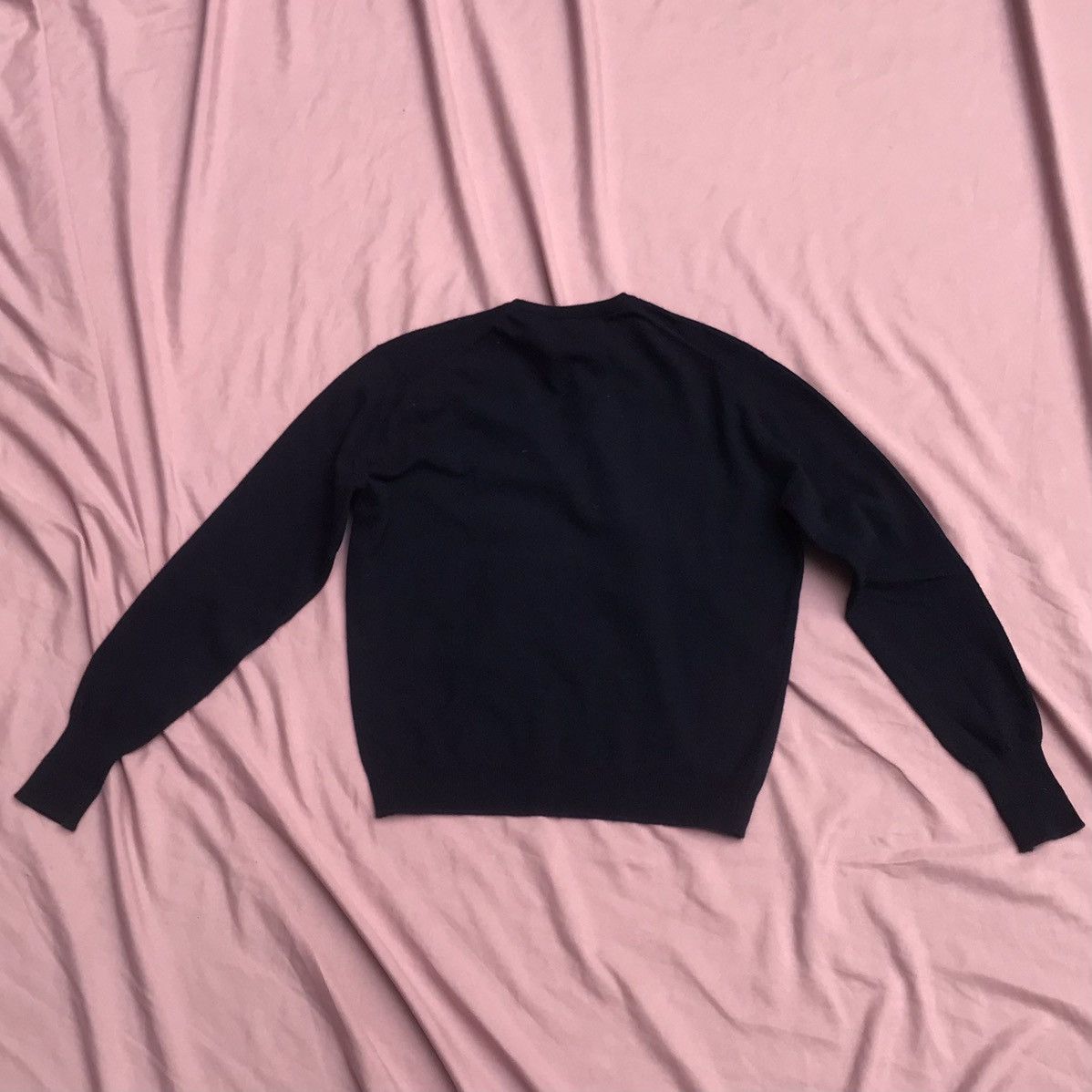 Burberry CASHMERE BURBURRYS MADE IN SCOTLAND V-NECK NAVY JUMPER Size M / US 6-8 / IT 42-44 - 3 Thumbnail