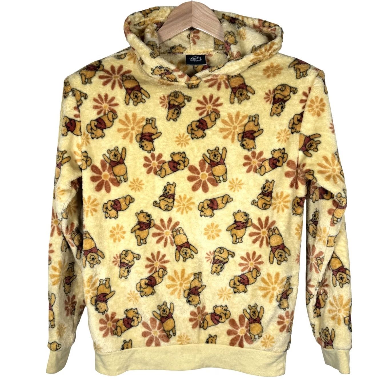 Disney Disney Winnie the Pooh Bear Hoodie Women XS Yellow Fuzzy Fleece Pullover Size XS / US 0-2 / IT 36-38 - 2 Thumbnail