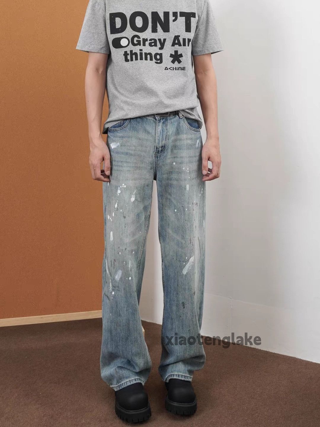 Vintage Washed faded loose baggy skate hiphop stain jeans Size US 32 / EU 48 - 1 Thumbnail