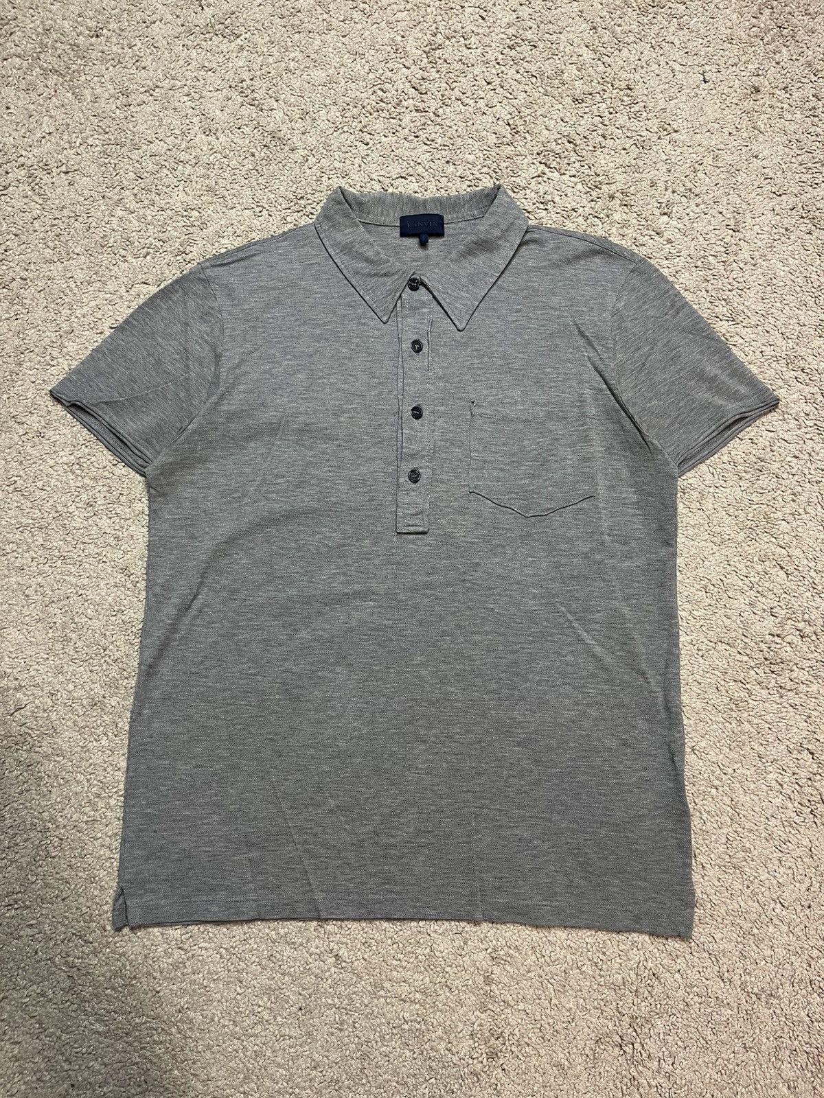 Lanvin Lanvin Gray Polo Shirt Size US S / EU 44-46 / 1 - 1 Thumbnail