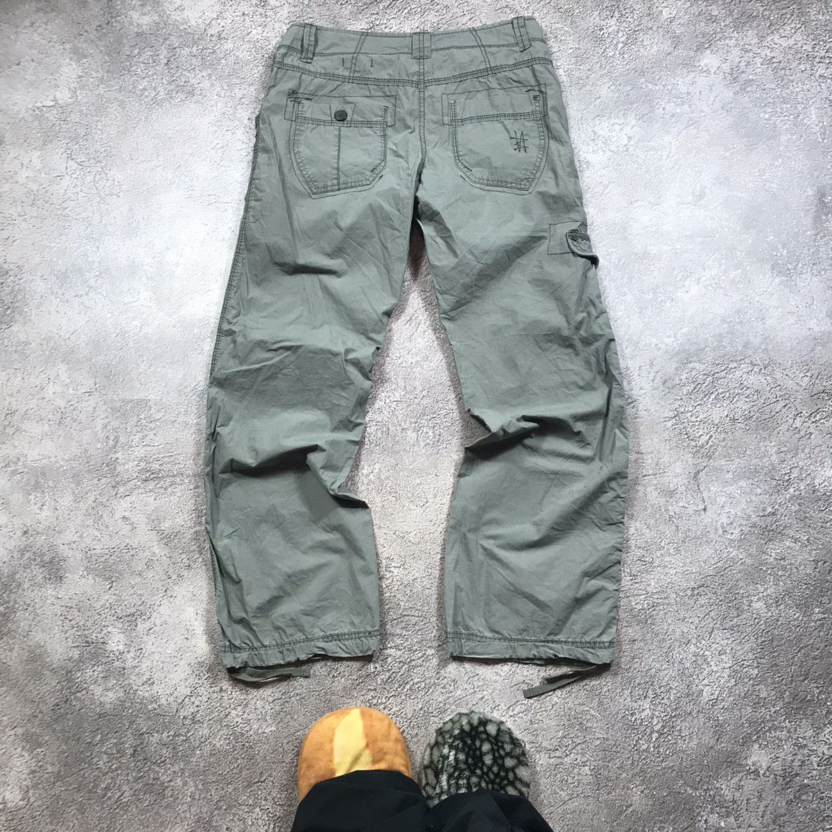 Vintage Vintage Y2K Baggy Cargo Pants Distressed Tactical Grunge 29 Size 29" - 5 Thumbnail