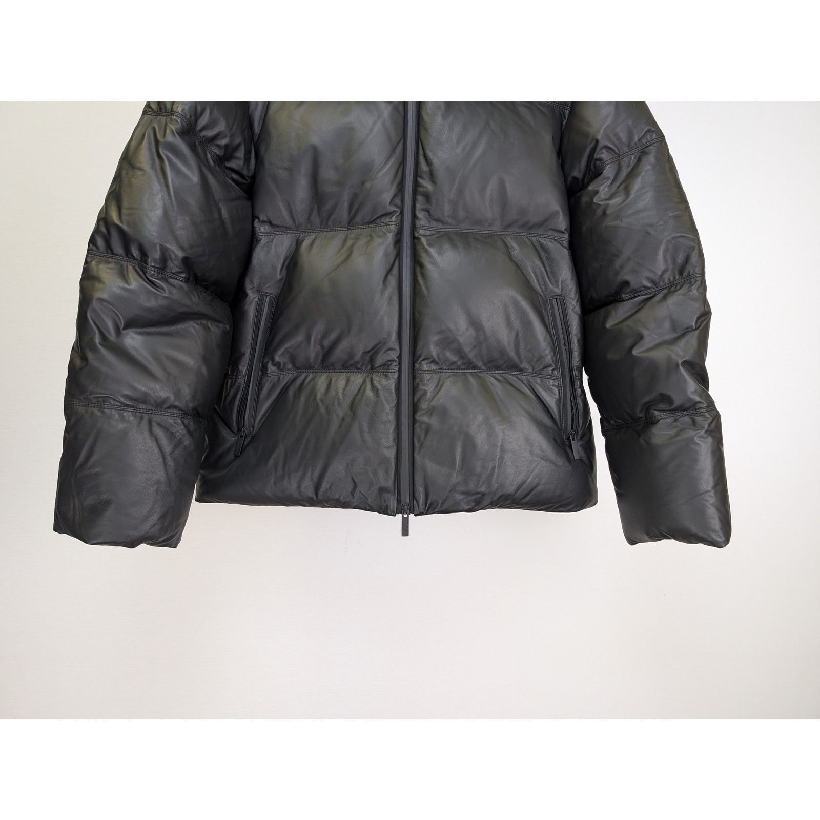 Moncler o1rshd1 Leather Down Jacket in Black Size US XL / EU 56 / 4 - 6 Thumbnail