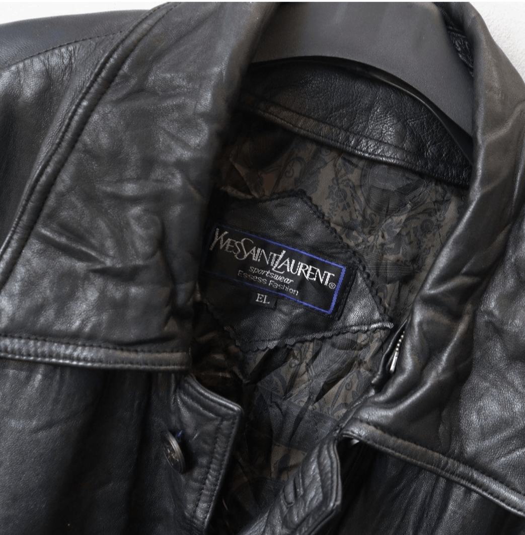 Yves Saint Laurent 🔥Rare Vintage Yves Saint Laurent YSL leather Jacket black Size US L / EU 52-54 / 3 - 3 Thumbnail