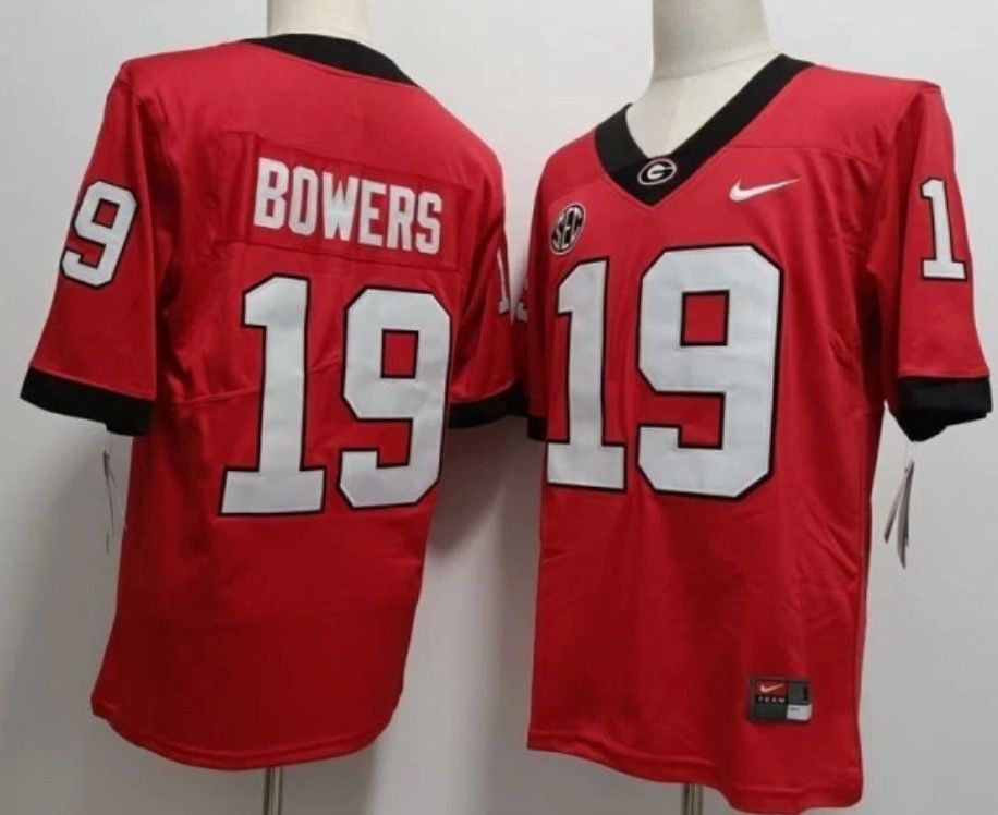 Men's Brock Bowers Georgia Bulldogs Red Football Jersey