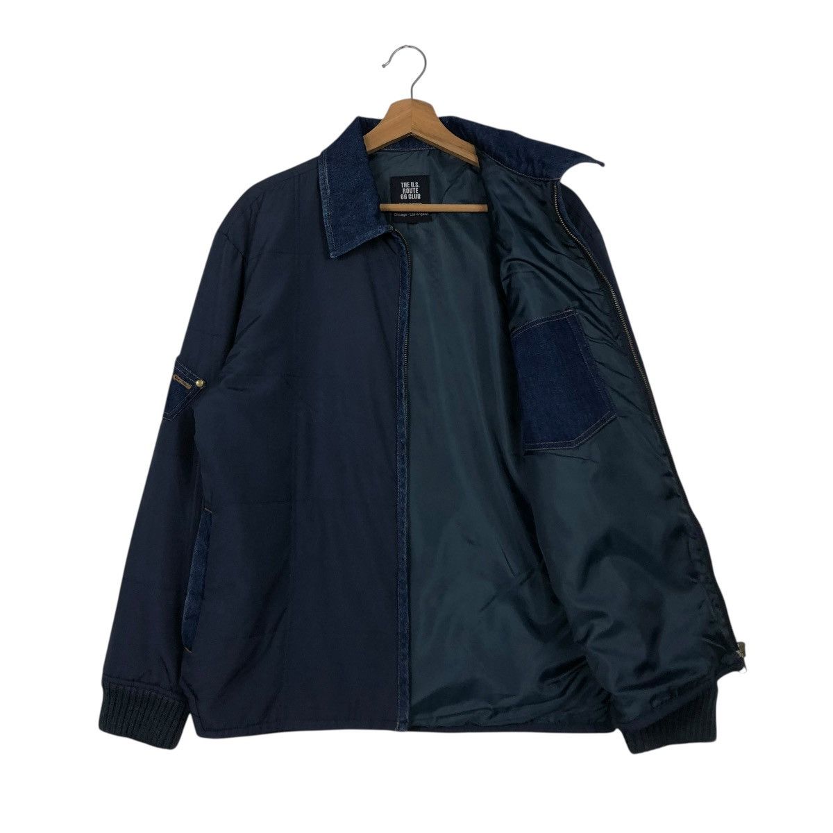 Japanese Brand 🔥VTG BOMBER JACKET ROUTE 66 CLUB BONDAGE BIKER ISSEY MIYAKE Size US L / EU 52-54 / 3 - 13 Thumbnail