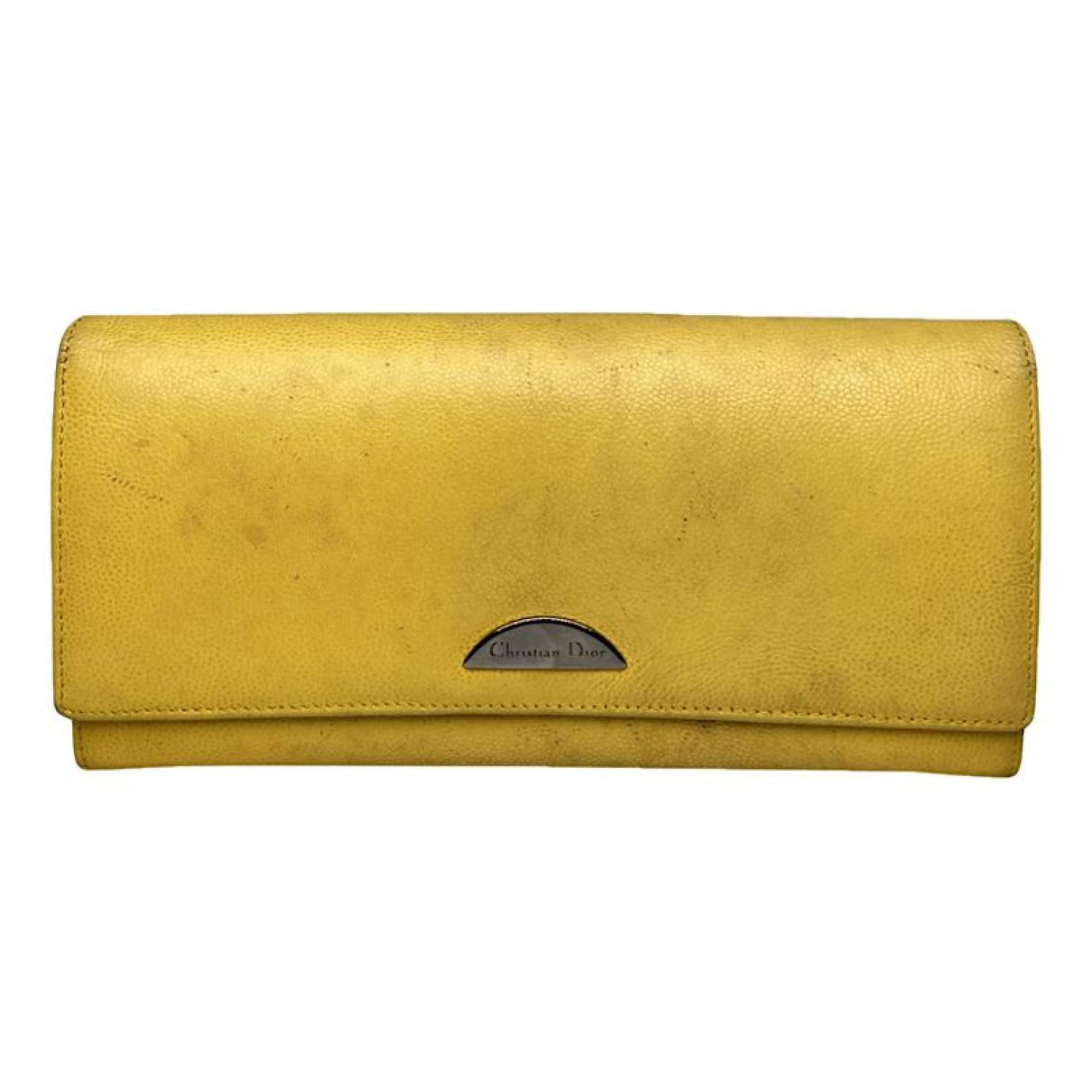 Dior Yellow Leather Wallet Size ONE SIZE - 1 Thumbnail