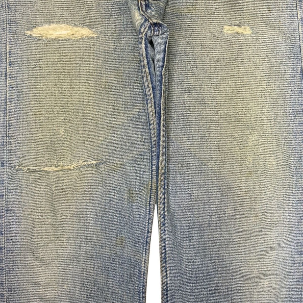 Levi's Vintage 90s Levis 501 Mud Wash Distressed Jeans Size US 32 / EU 48 - 3 Thumbnail