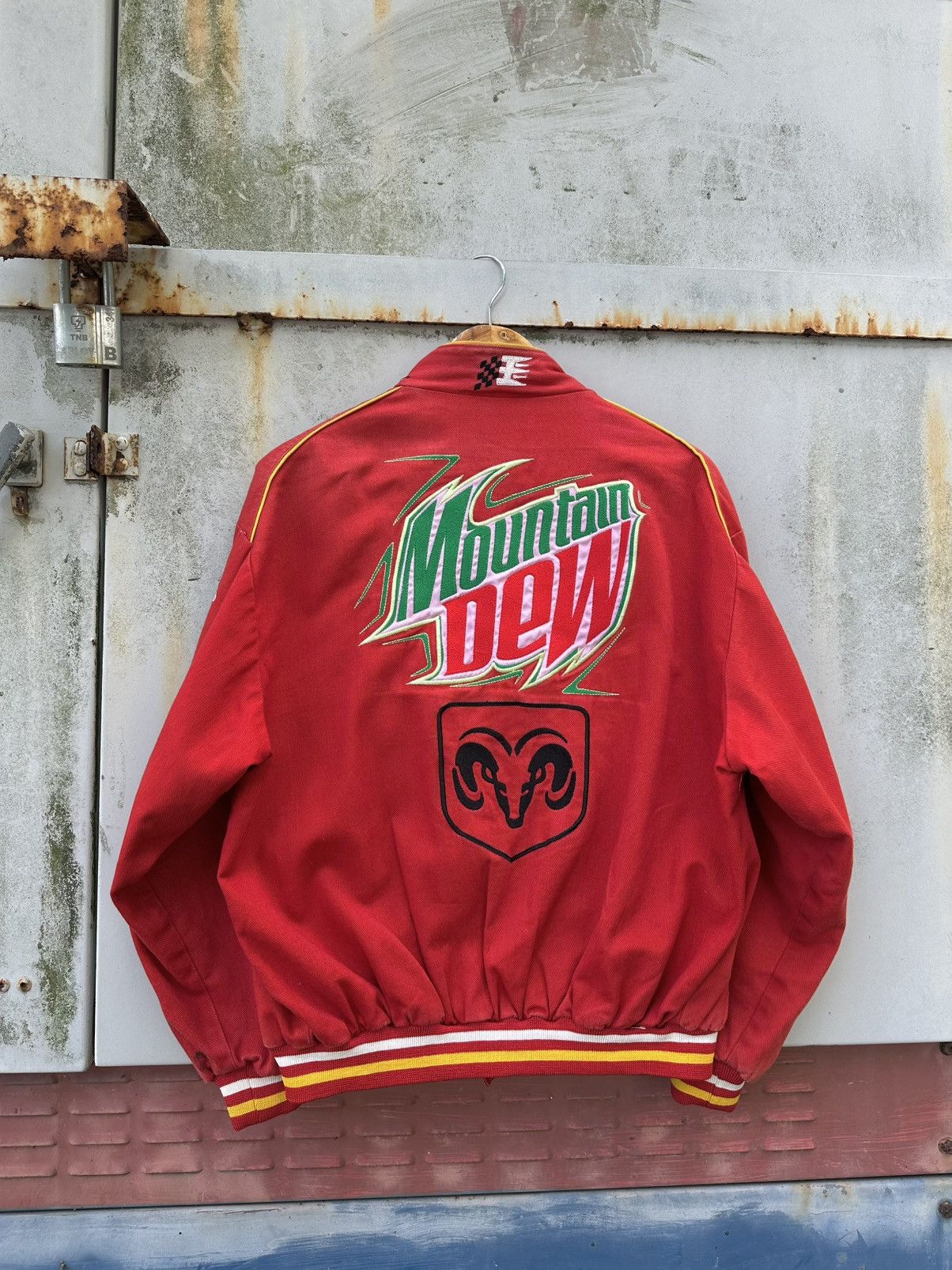 NASCAR 👹Vintage Faded NASCAR Mountain Dew Racing Bomber Jacket Size US L / EU 52-54 / 3 - 8 Thumbnail