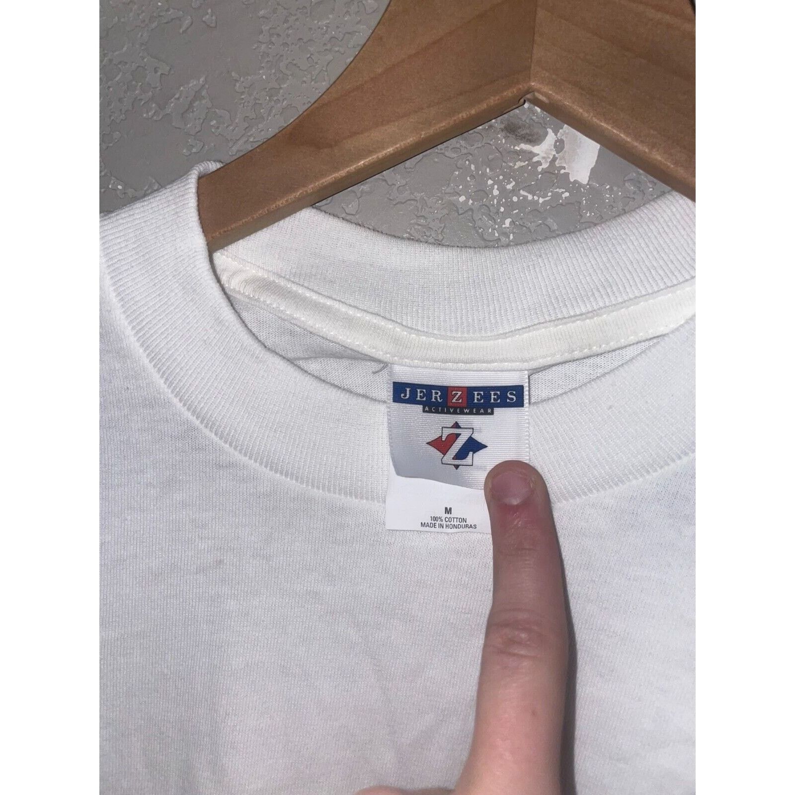 Jerzees Vintage Horse Shirt Misprint White Tee Medium 90s Test Print Size US M / EU 48-50 / 2 - 5 Thumbnail