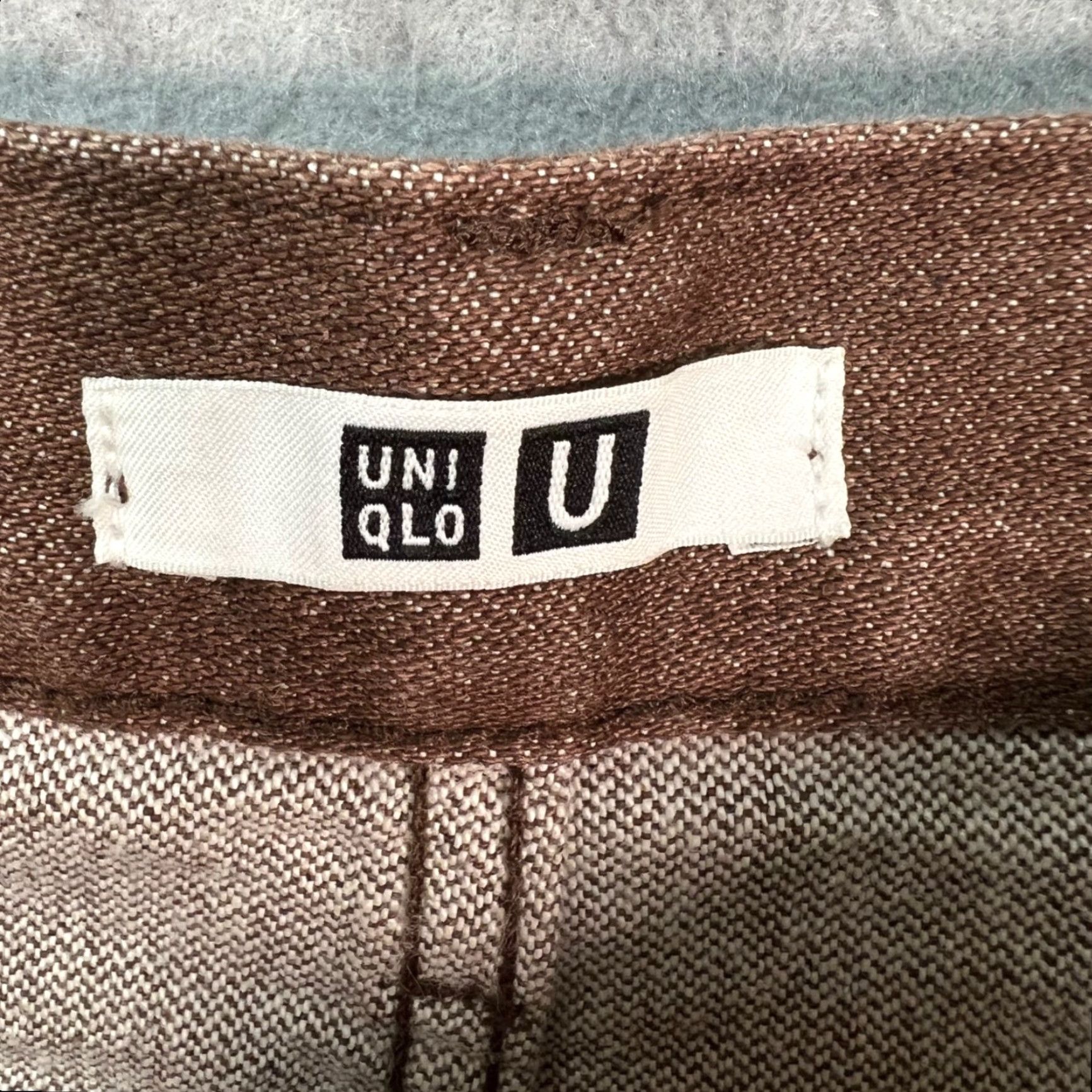 Uniqlo Uniqlo Womens Jeans 23 Brown Straight-Leg Cotton Denim 5-Pocket Inseam 31 High Rise Vintage No Size 40" / US 18 - 3 Thumbnail