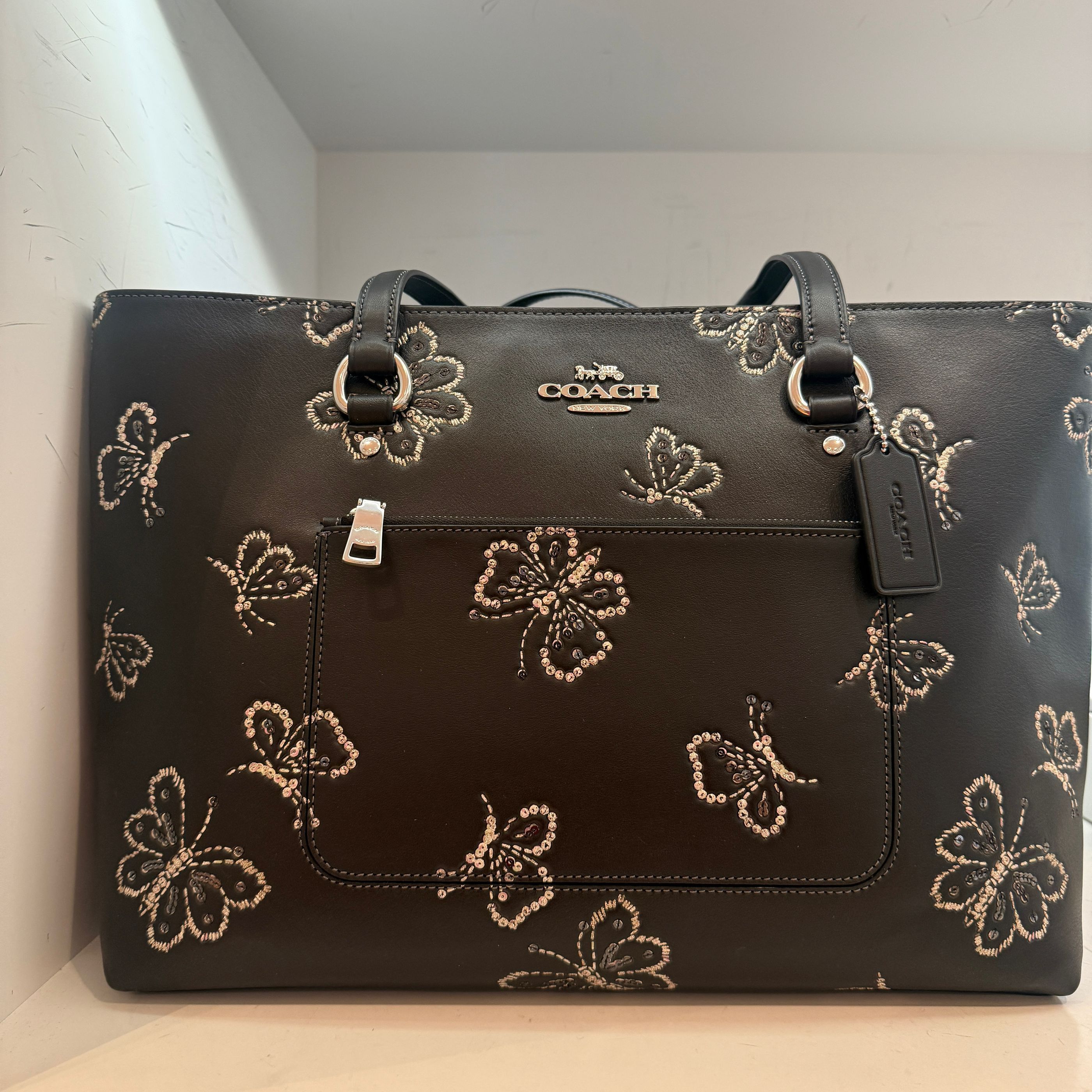 coach Station Tote Bag With Butterfly Print cck87