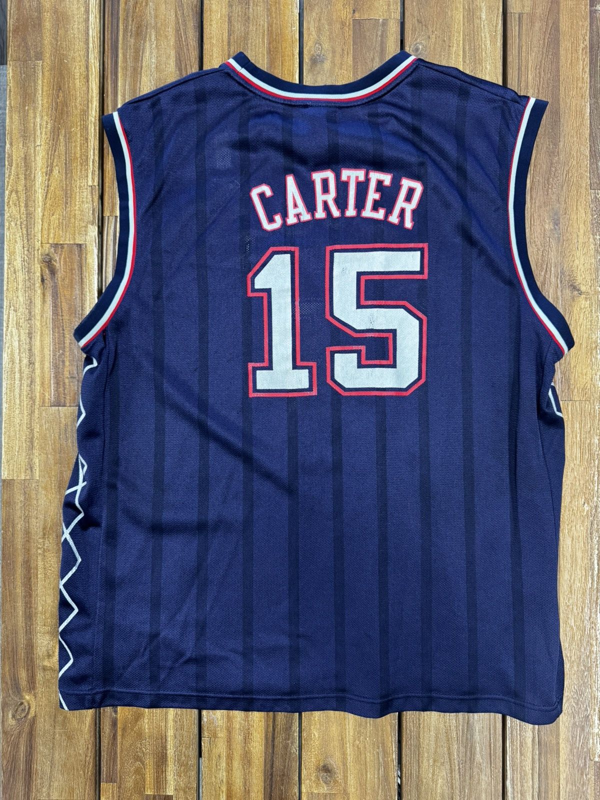 Reebok 2006-07 Vince Carter New Jersey Nets NBA Reebok Jersey Navy Size US XL / EU 56 / 4 - 7 Thumbnail