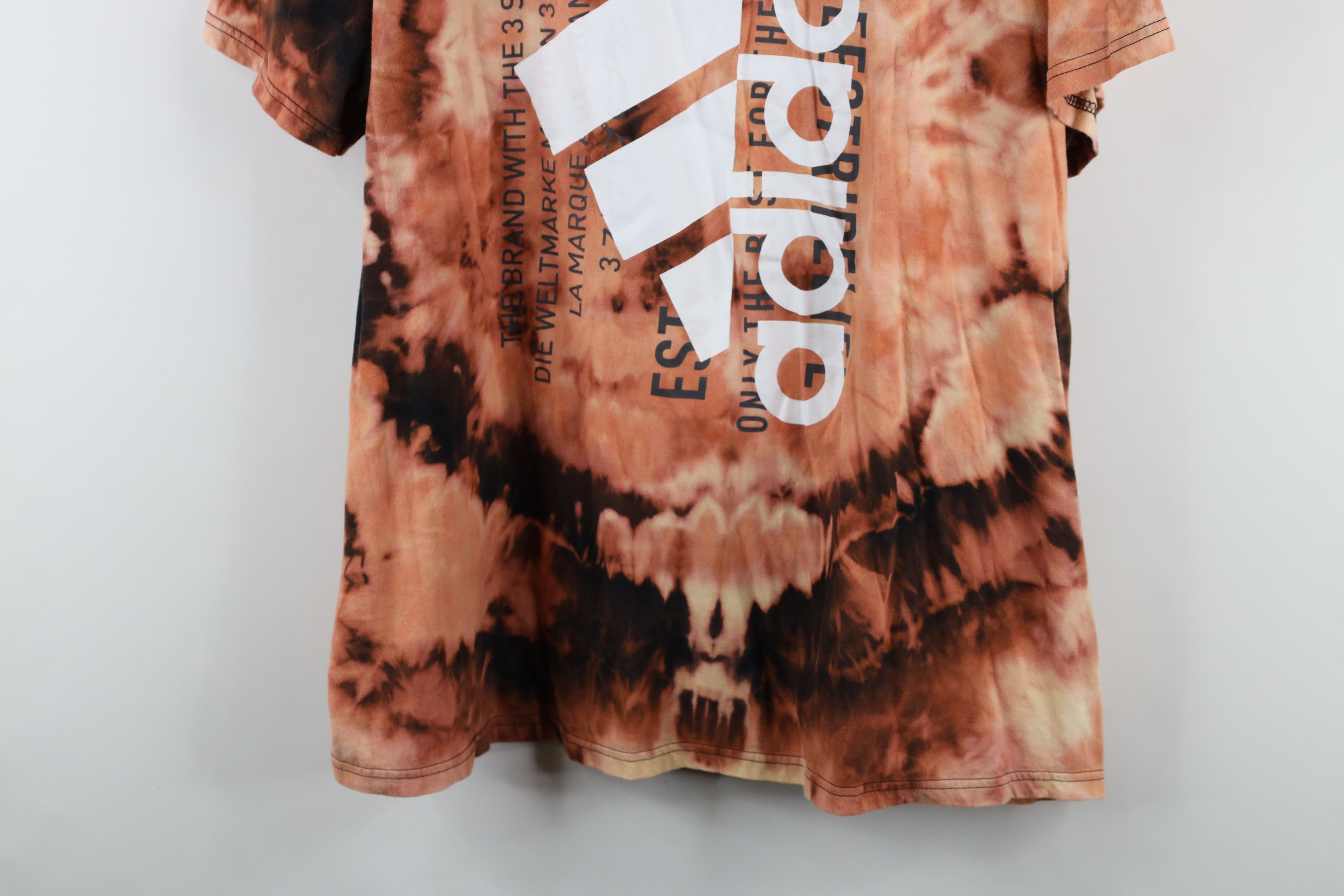 Adidas × Vintage Vintage Y2K Adidas Big Logo Acid Wash Short Sleeve T-Shirt Size US XXL / EU 58 / 5 - 3 Thumbnail
