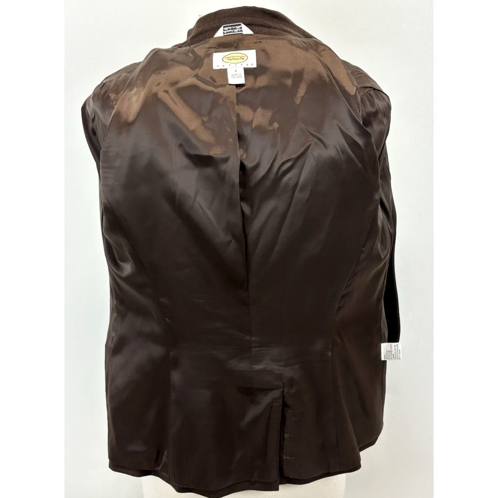 Talbots VINTAGE Talbots Wool Blazer Woman’s 4P Petite Brown Chocolate 1990s Old Money Blazer Womens Wool Blend Jacket Mens? Size S / US 4 / IT 40 - 6 Thumbnail