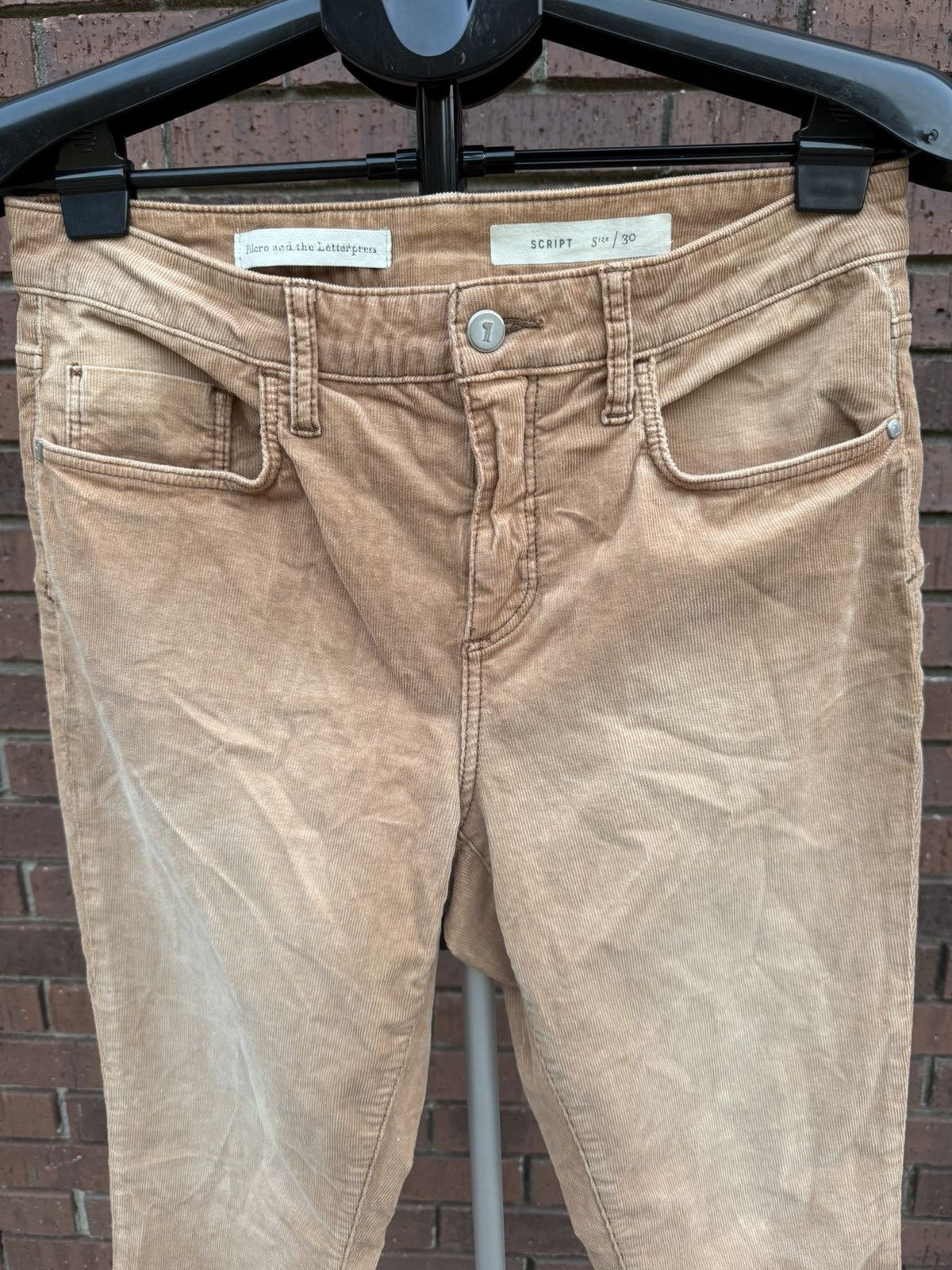 Anthropologie Pilcro Letterpress Anthropologie Script Corduroy Pants Tan Size 30" / US 8 / IT 44 - 2 Thumbnail
