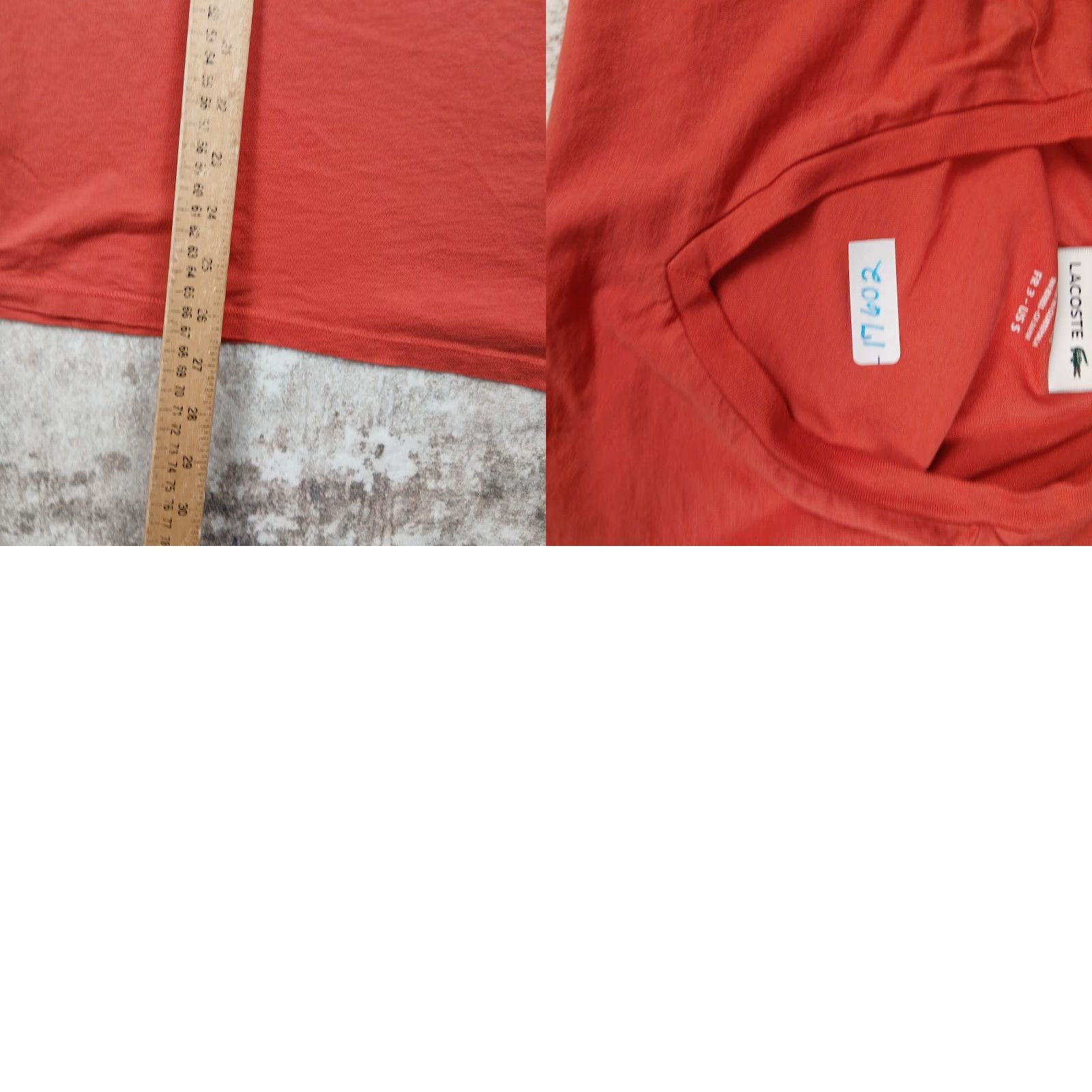 Lacoste Lacoste V Neck T Shirt Mens S Orange Preppy Shirt Size US S / EU 44-46 / 1 - 8 Thumbnail