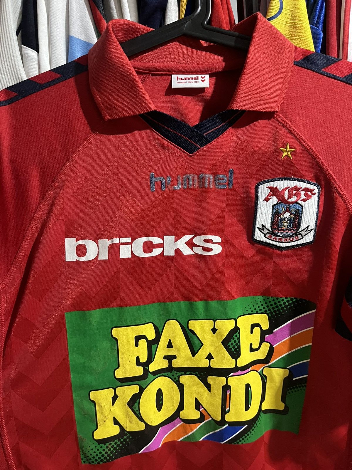 Hummel Vintage Hummel Aarhus 2007/08 Away Soccer Jersey Size US M / EU 48-50 / 2 - 3 Thumbnail