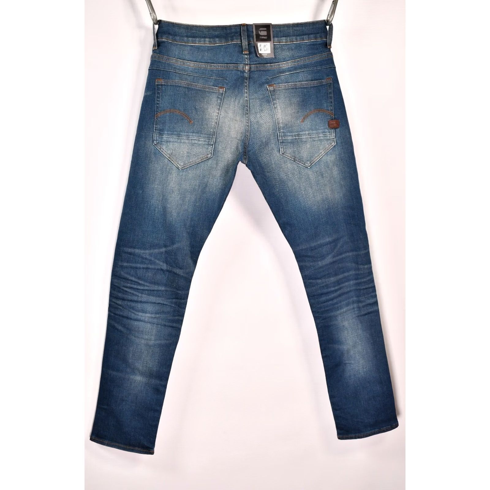 G-Star G-Star D-STAQ 5-PKT SLIM BELN STRETCH DENIM Jeans Mens W33/L32 Blue 98%Cotton 2%Elastane Tight Skinny Regular Inseam 31.5in Size W33 L32 Medium Wash Size US 33 - 2 Thumbnail