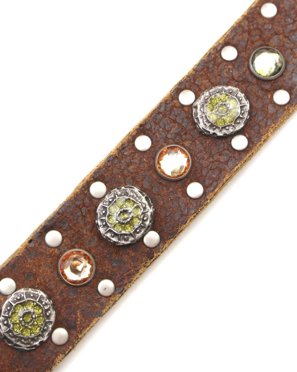 Hysteric Glamour 2000S CLRIDE EMBELLISHED DISTRESSED LEATHER BELT Size ONE SIZE - 6 Thumbnail