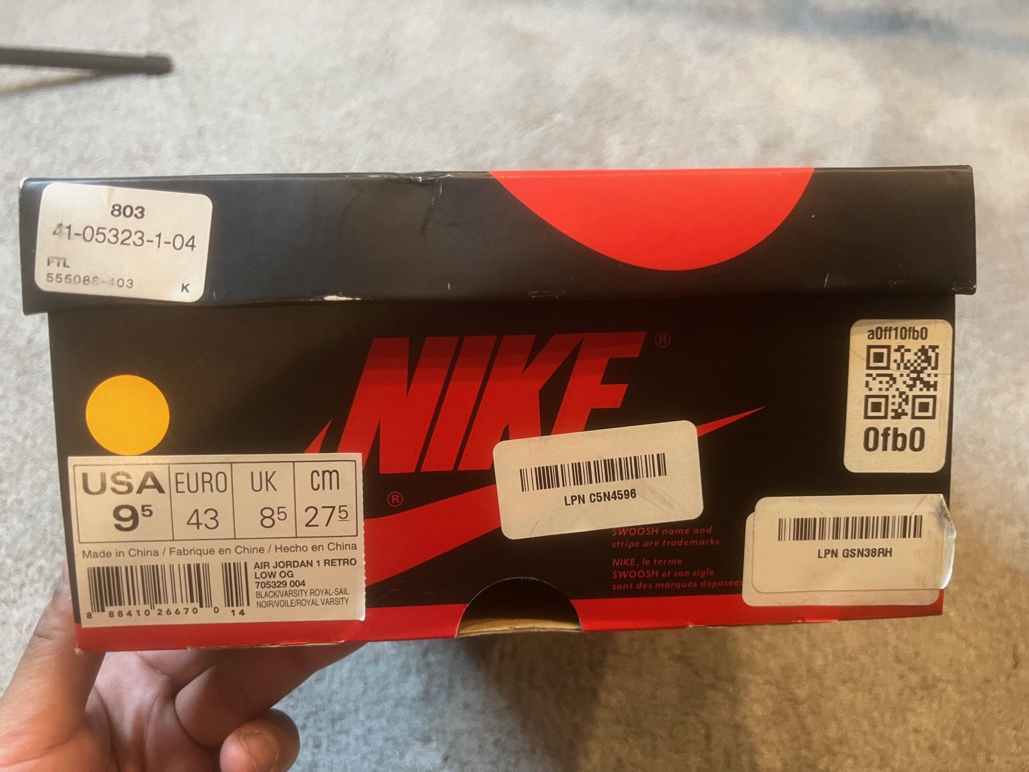 Jordan Brand Jordan 1 Retro Low Royal (2015) Size US 9.5 / EU 42-43 - 12 Thumbnail