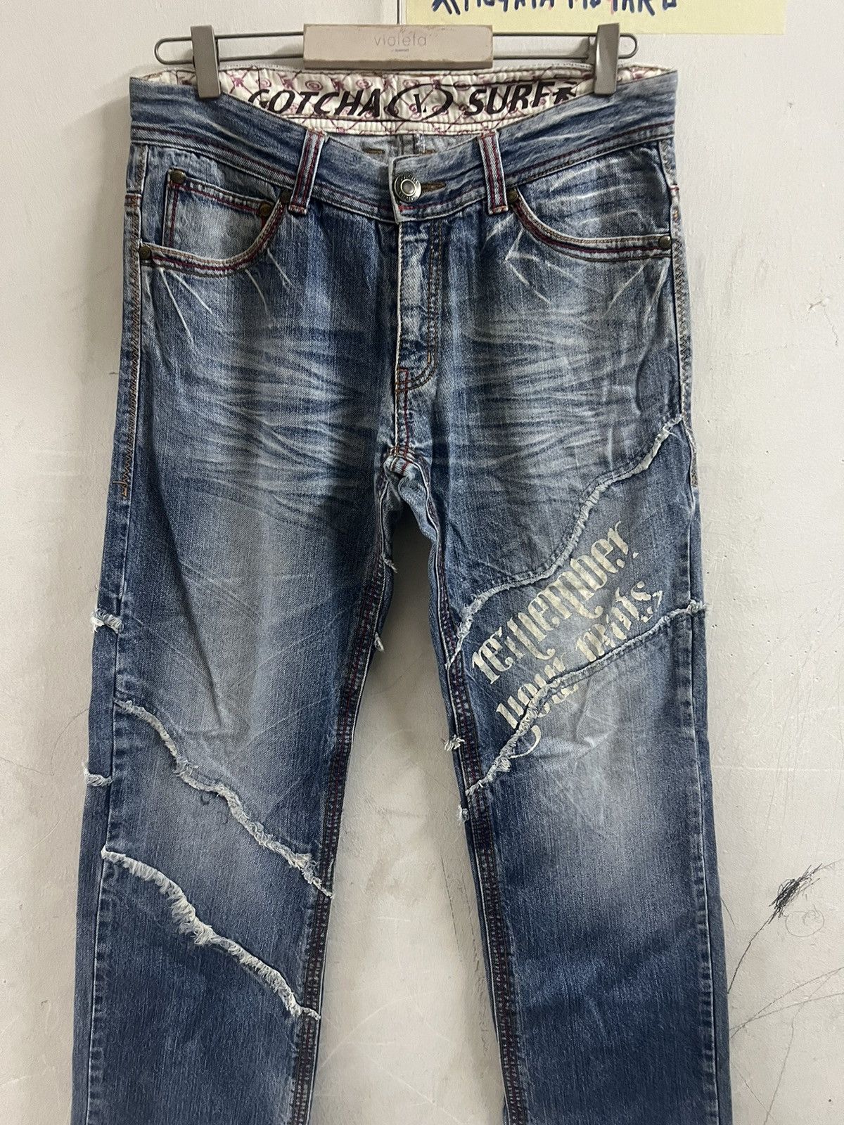 Designer × Japanese Brand × Vintage VINTAGE Y2K GOTCHA DISTRESSED DENIM PANT Size US 32 / EU 48 - 7 Thumbnail