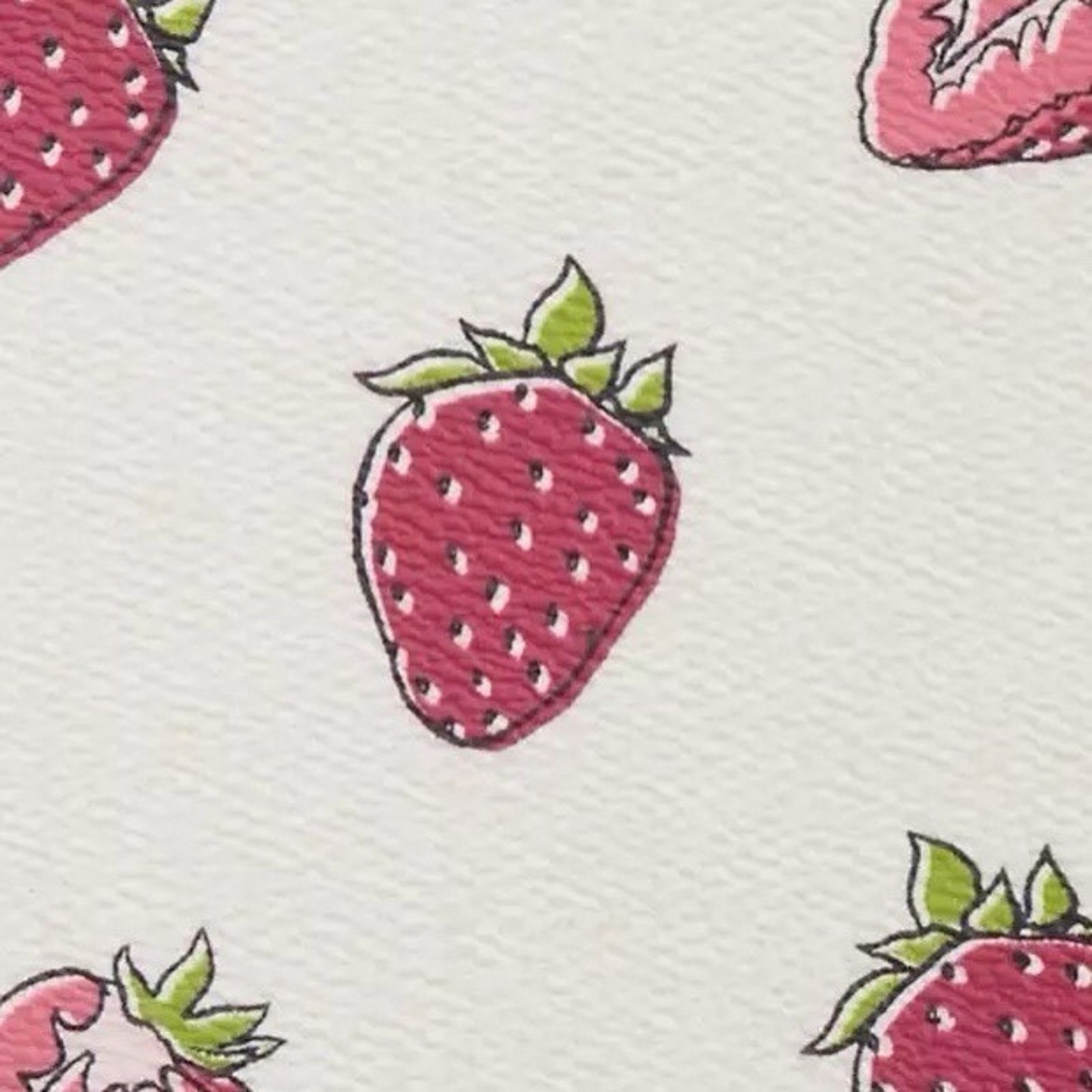 Coach NWT Coach Notebook With Strawberry Print Gold/Chalk CAO44 Size ONE SIZE - 6 Thumbnail