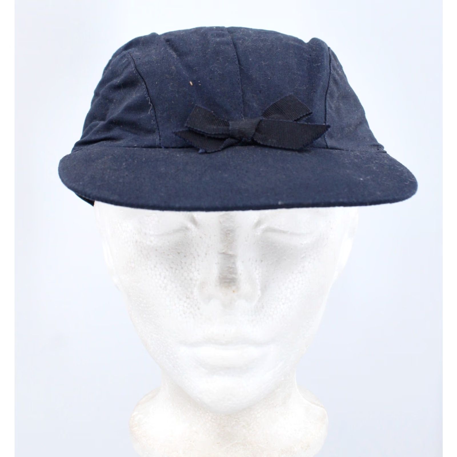 Vintage NOS 1930s Navy Blue Cotton Cap Sz 7 1/4 Men’s Cap 30s Hat Vintage Navy Blue Cotton Cap 30s Men’s Size ONE SIZE - 2 Thumbnail