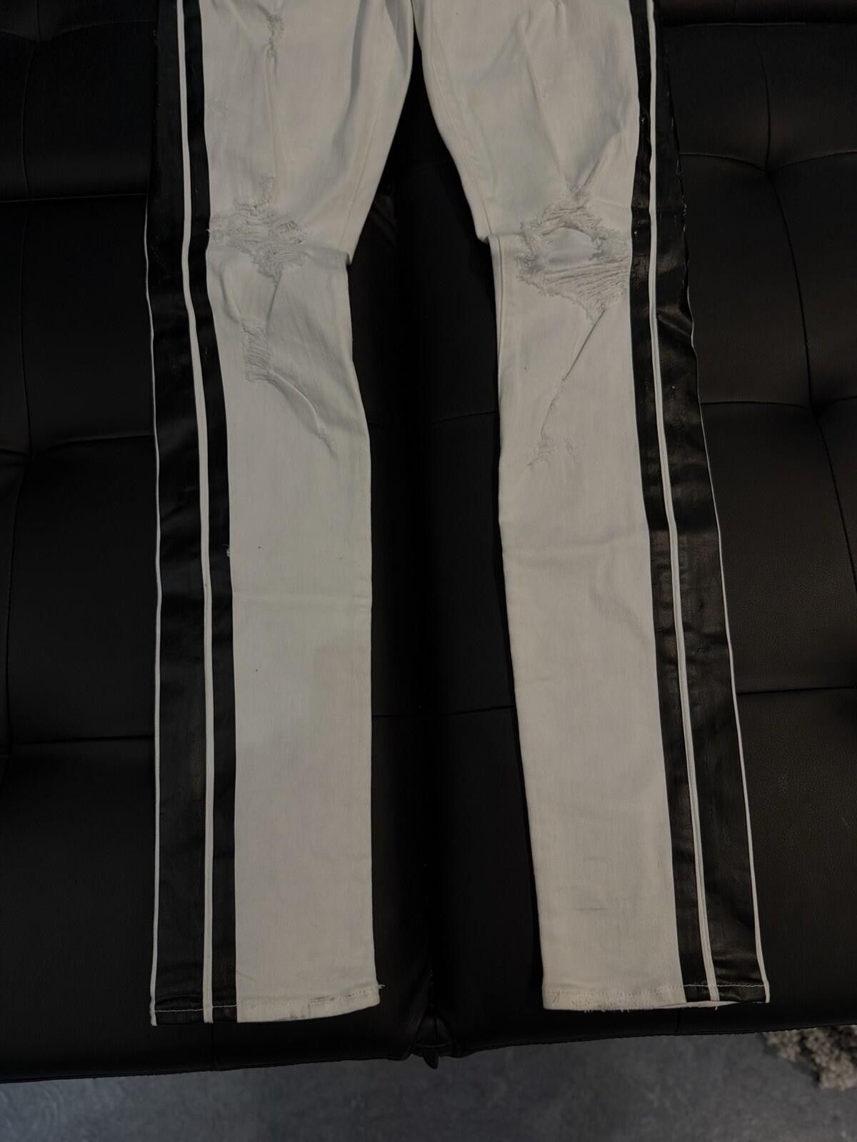 Amiri Size 30 - Amiri White Line Pants Jeans 100% Authentic Size US 30 / EU 46 - 3 Thumbnail