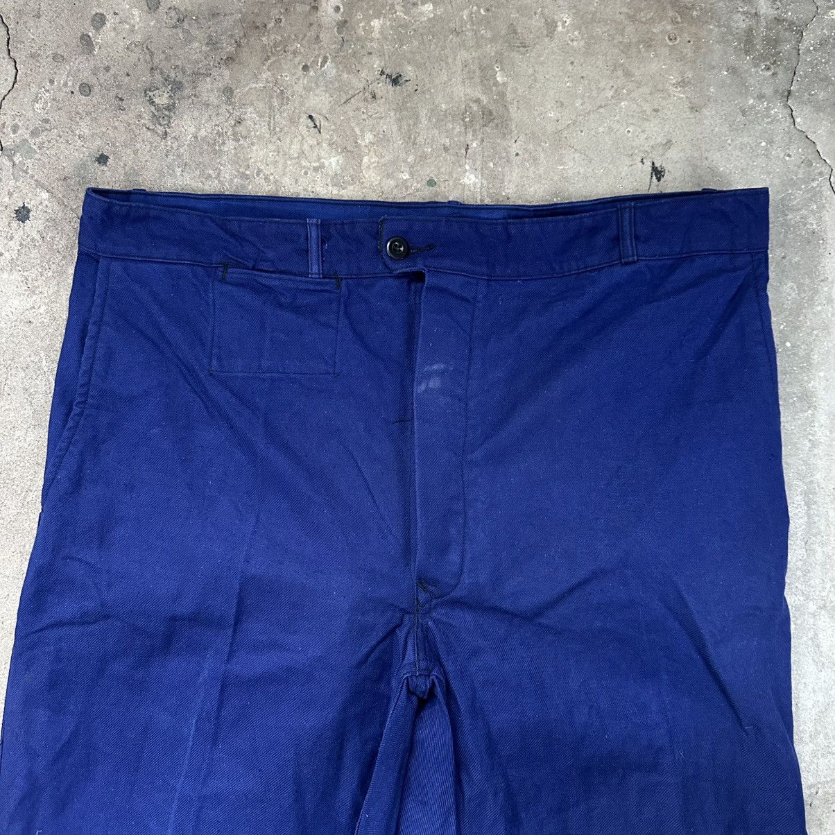 Le Laboureur 1970ʼs Vintage utility French HBT Sanfor Cotton Work Pants Size US 38 / EU 54 - 4 Thumbnail