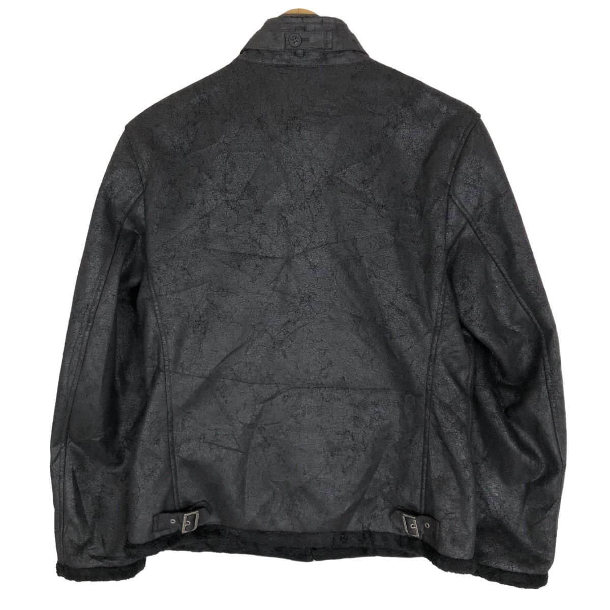 Burberry Black Label Synthetic Leather Rider Jacket