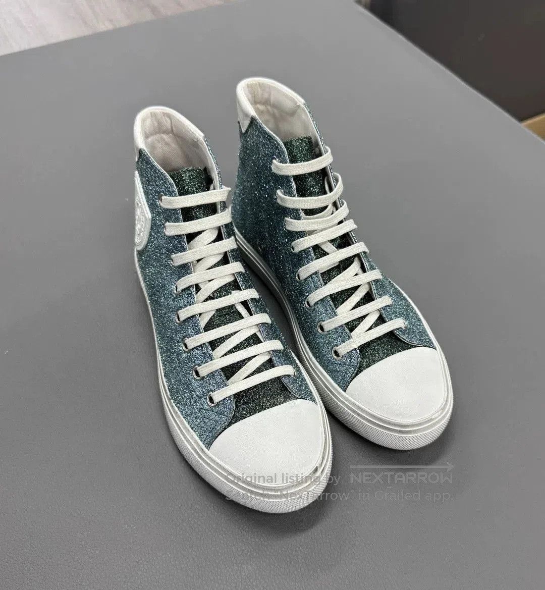 Saint Laurent Paris Saint Laurent Glitter High-Top Casual Shoes. Size US 4 / IT 34 - 1 Thumbnail