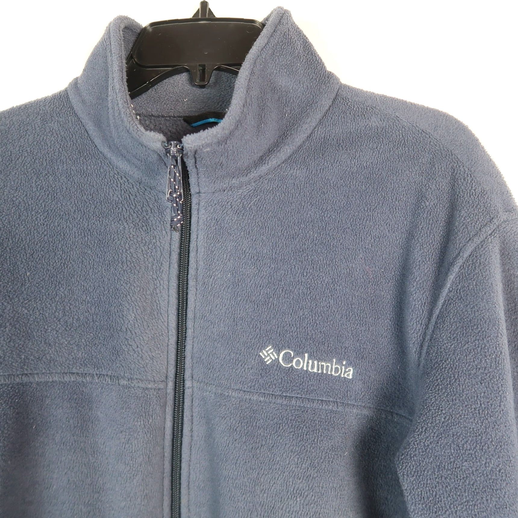 Vintage Columbia Men's Steens Mountain Front Zip Fleece Jacket Navy Blue XL Size US XL / EU 56 / 4 - 2 Thumbnail