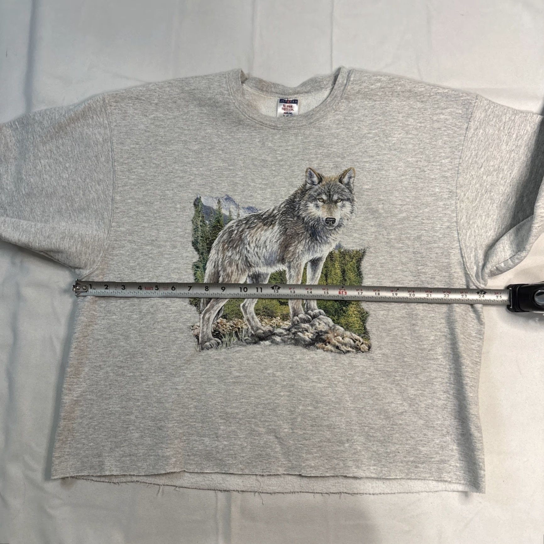 Jerzees VINTAGE Jerzees Super Sweater Crewneck Wolf Gray XL Cropped Women Crew Neck Pullover Sweatshirt Gr ay XL Women’s 00 Size XL / US 12-14 / IT 48-50 - 6 Thumbnail