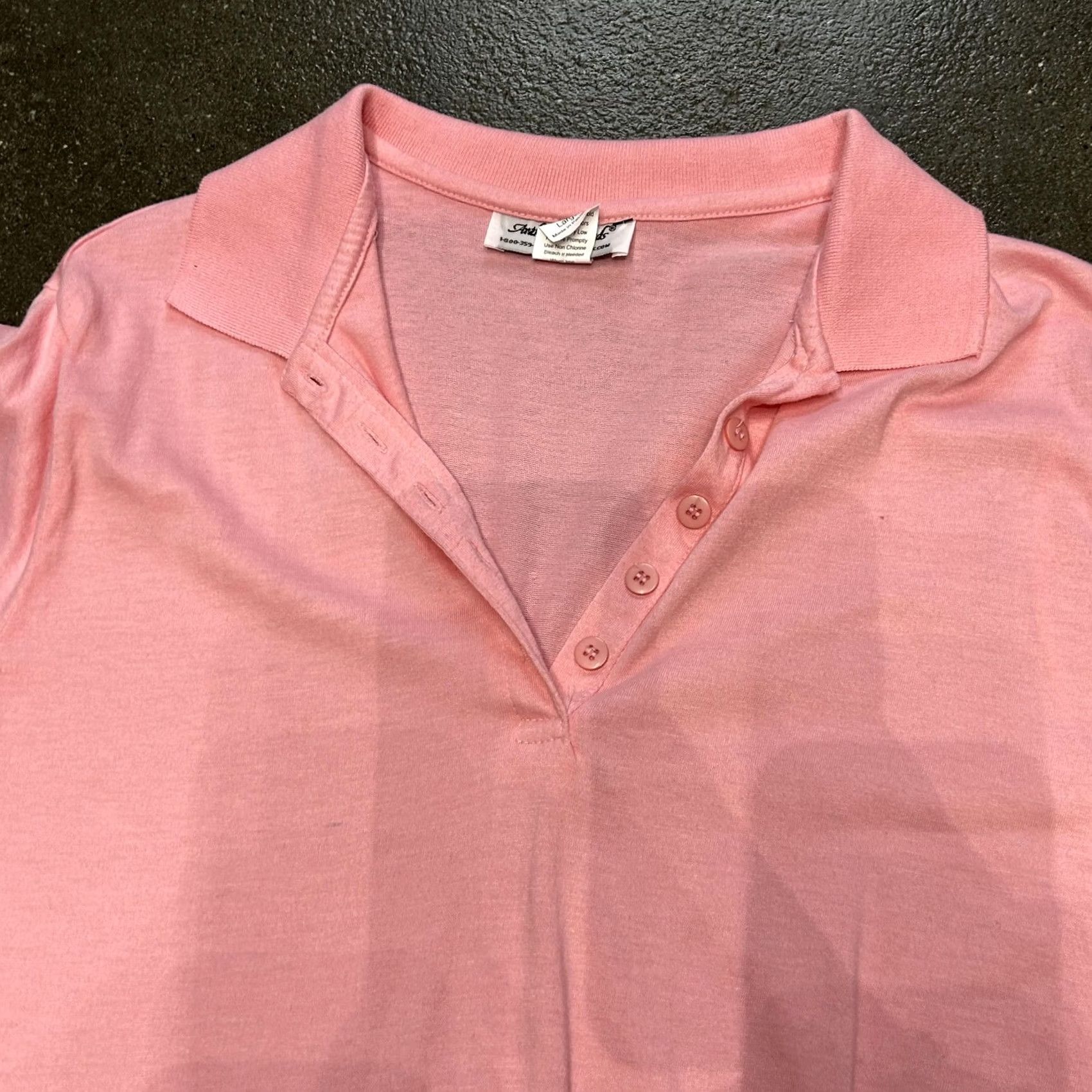 Vintage VINTAGE? No. Anthony Richards Dress Womens L Pink Polo Shirt Lounge Sleepwear Casual Size L / US 10 / IT 46 - 2 Thumbnail