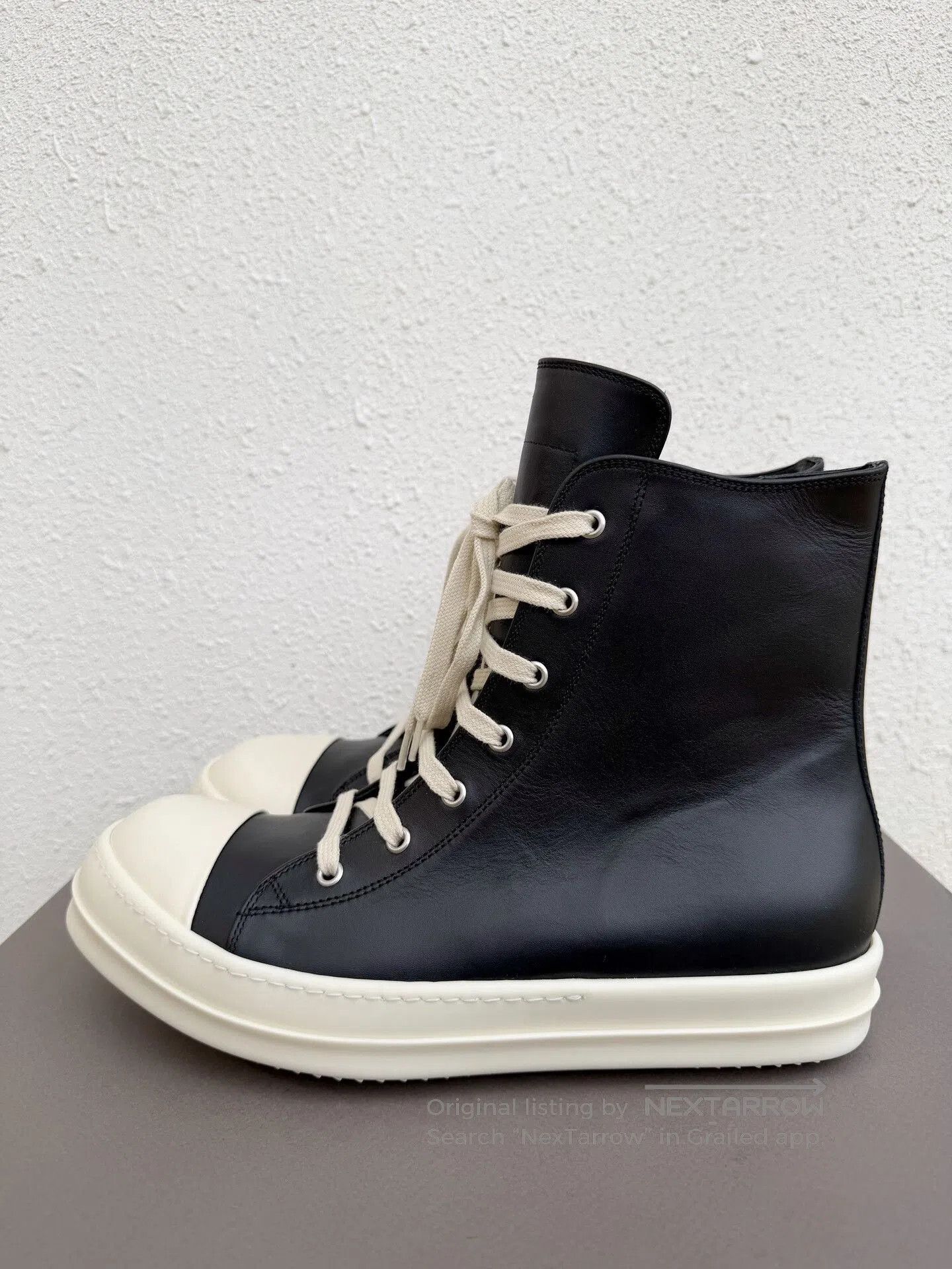 Rick Owens Rick Owens High-Top Leather Sneakers. Size US 10 / EU 43 - 4 Thumbnail