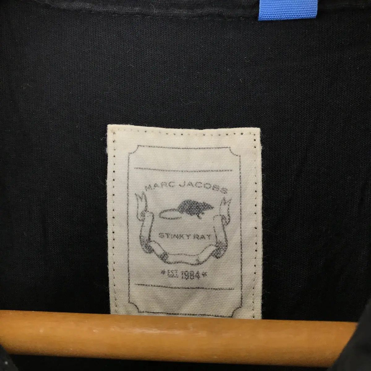 Vtg MARC JACOBS Stinky Rat Plain Black Polo Tee Shirt