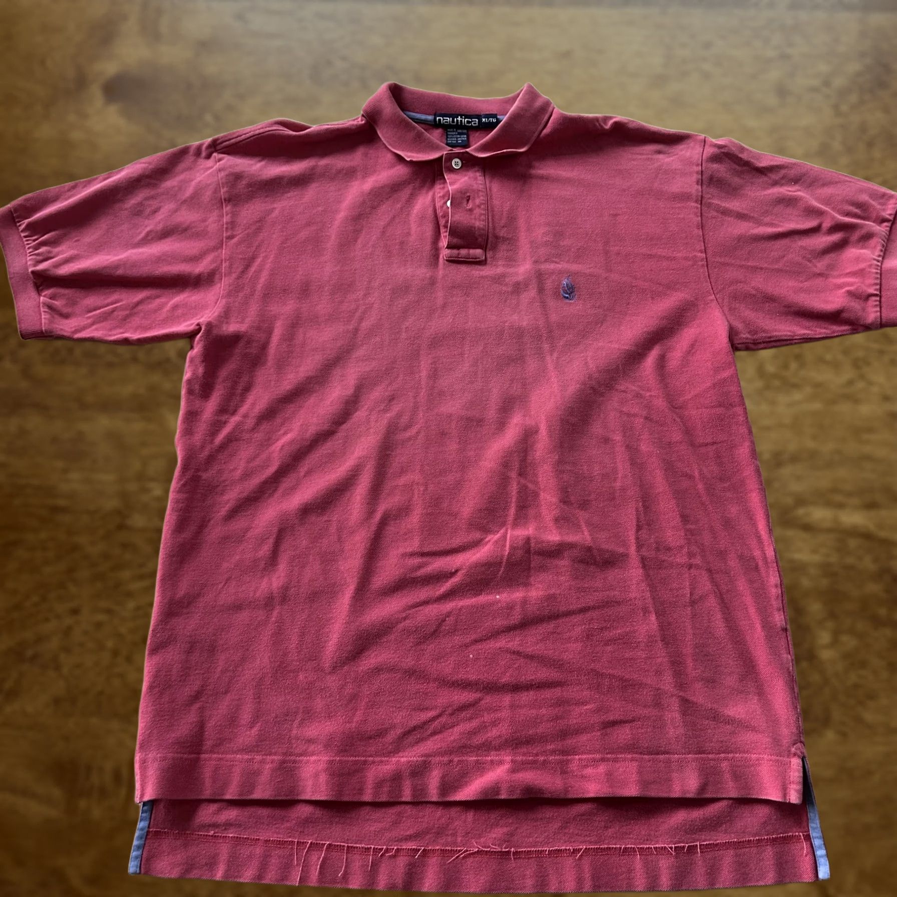 Nautica Nautica Polo Shirt Mens XL Red Solid 100% Cotton Short Sleeve Sail Logo Casual Size US XL / EU 56 / 4 - 1 Thumbnail