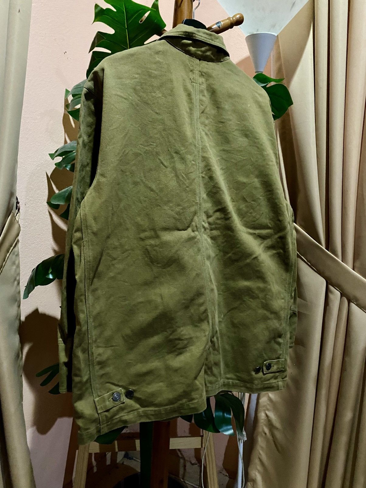 Vintage Off Road Khaki Canvas Work Jacket Utility Chore Coat Size US M / EU 48-50 / 2 - 11 Thumbnail
