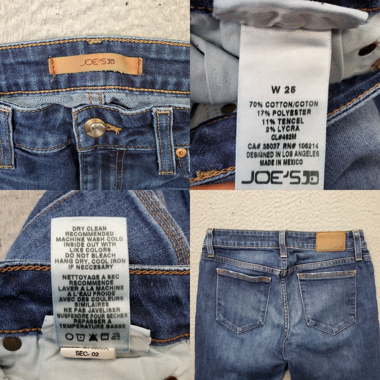 Vintage Joe's Jeans Womens Jeans Blue Denim Medium Wash Wiskered Streetwear Skinny Leg Size 25 Size 42" / US 20 - 8 Thumbnail