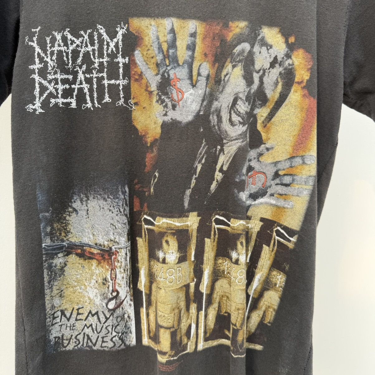 Band Tees Napalm death - trashed distressed faded Size US M / EU 48-50 / 2 - 5 Thumbnail