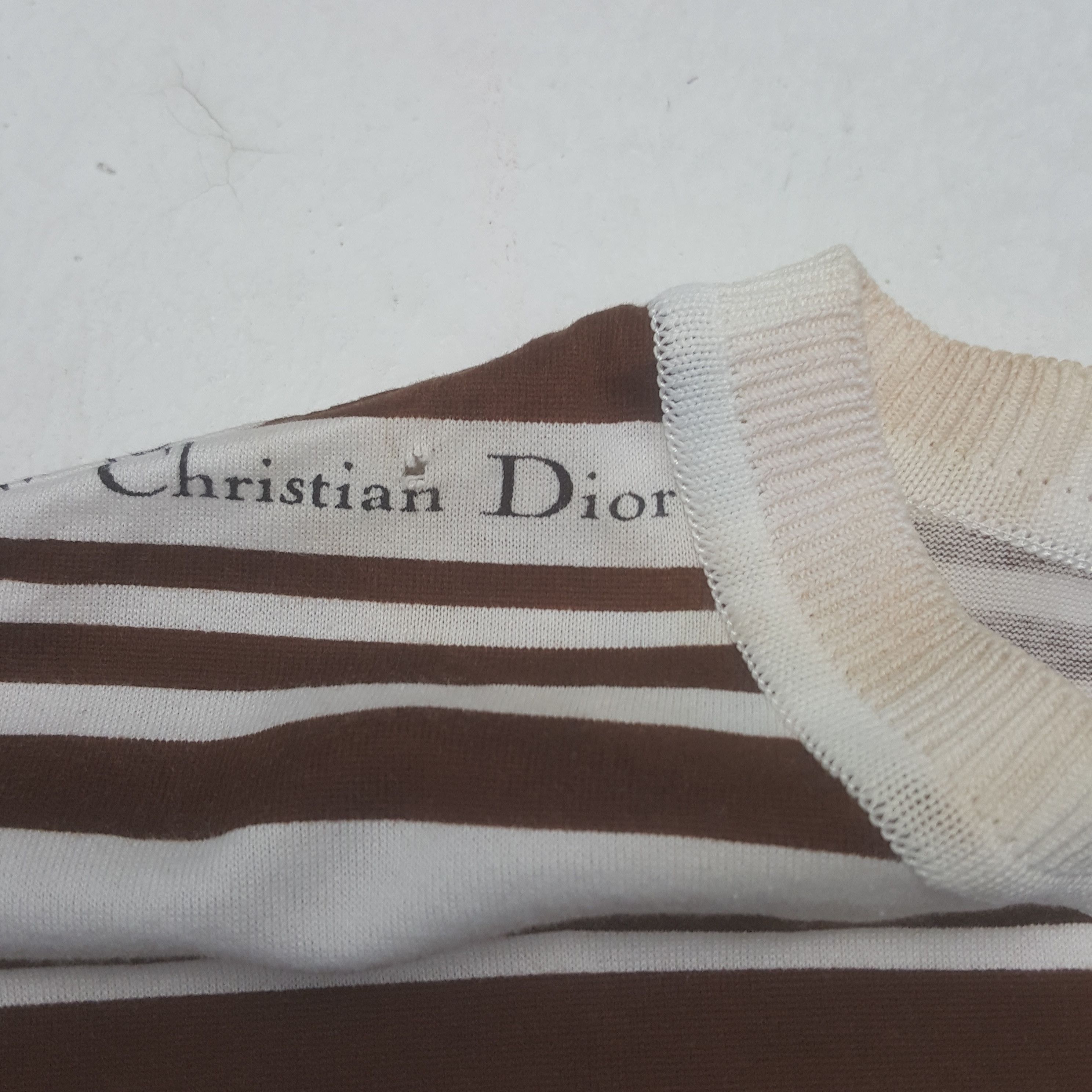 Christian Dior Monsieur × Vintage Vintage Christian Dior Italian Designer Stripe Tshirt Size US S / EU 44-46 / 1 - 6 Thumbnail