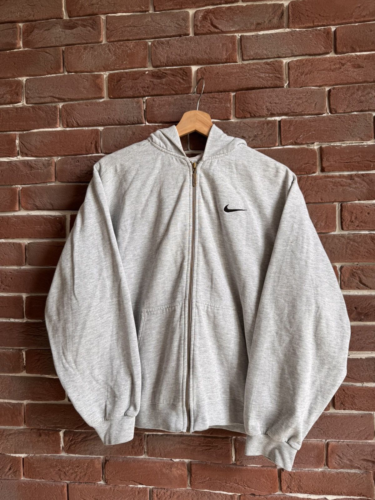 Nike Vintage 90s Nike Small Swoosh Logo White Tag Zip Hoodie S Size US S / EU 44-46 / 1 - 1 Thumbnail