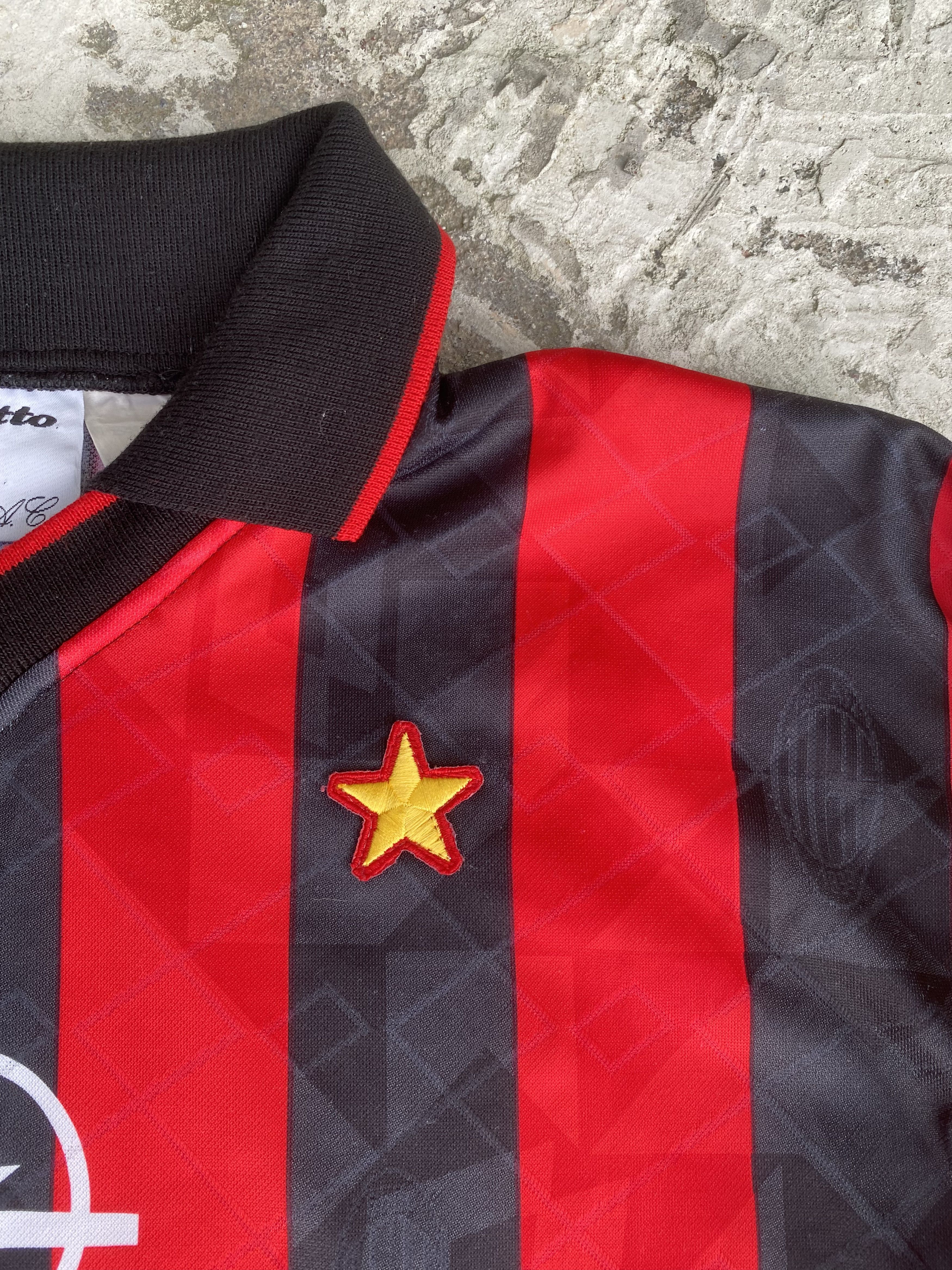 Lotto Sport VINTAGE LOTTO AC MILAN HOME LONGSLEEVE JERSEY 94/95 Size US XL / EU 56 / 4 - 4 Thumbnail