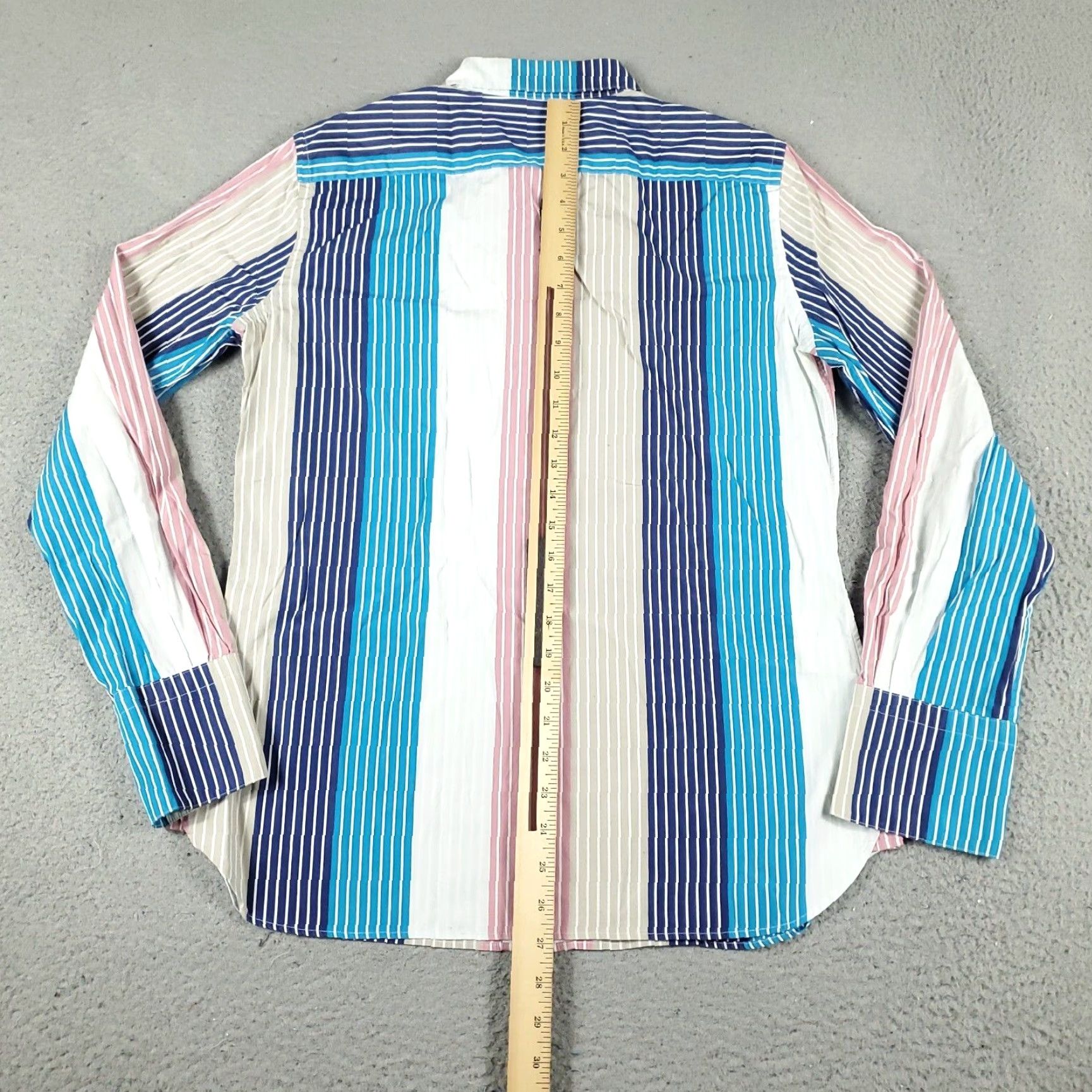 Faconnable VINTAGE Faconnable Women's Shirt Size 10 Beige & Red Striped Button-Up Long Sleeve Business Casual Preppy Size L / US 10 / IT 46 - 4 Thumbnail