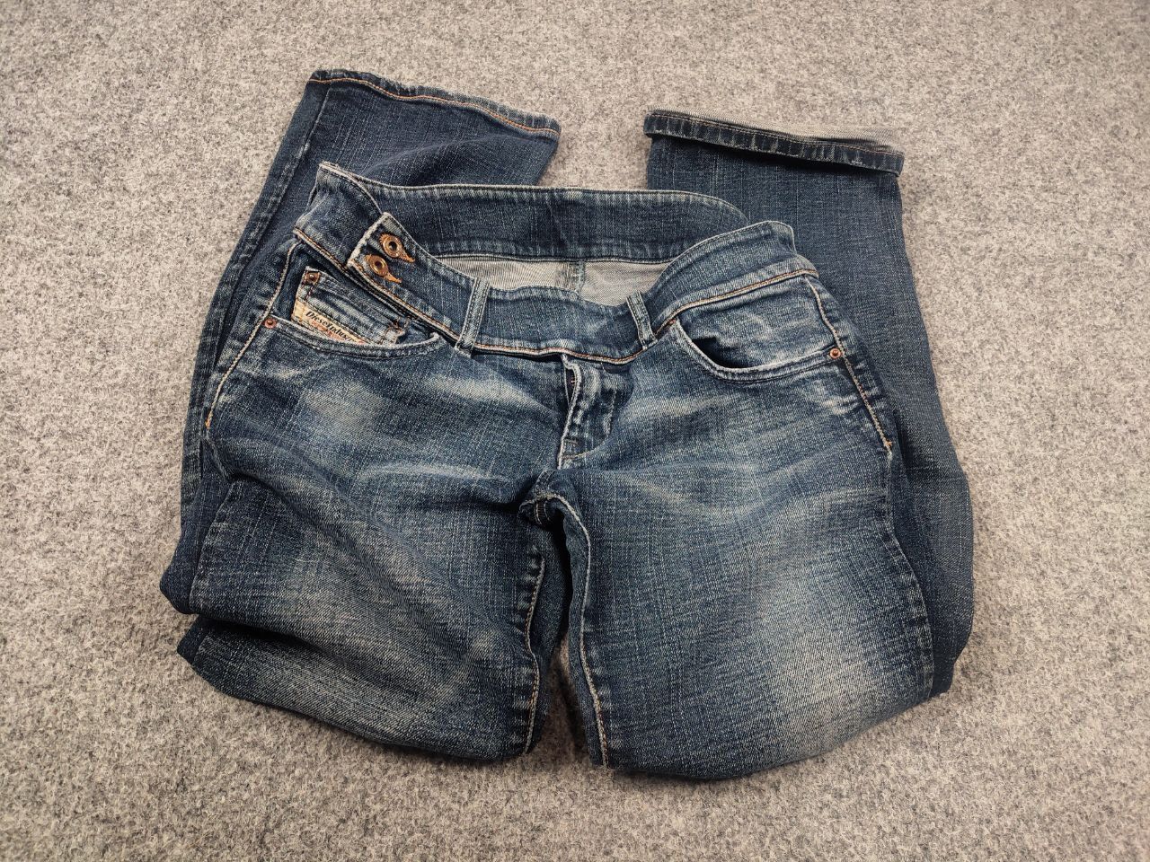 Diesel Vintage Diesel Belted low Rise jeans Flared bootcut Y2K Size 29" - 2 Thumbnail