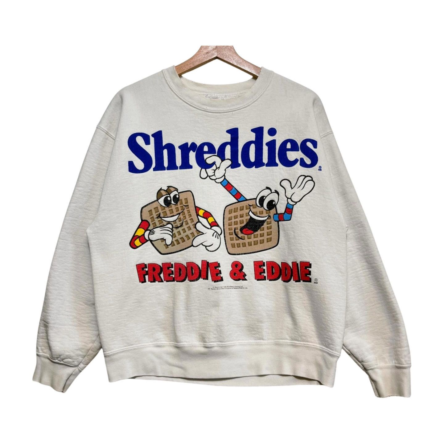 Fruit Of The Loom × Vintage Vintage 90s Shreddies Sweatshirt M Freddie Eddie Size US M / EU 48-50 / 2 - 1 Thumbnail