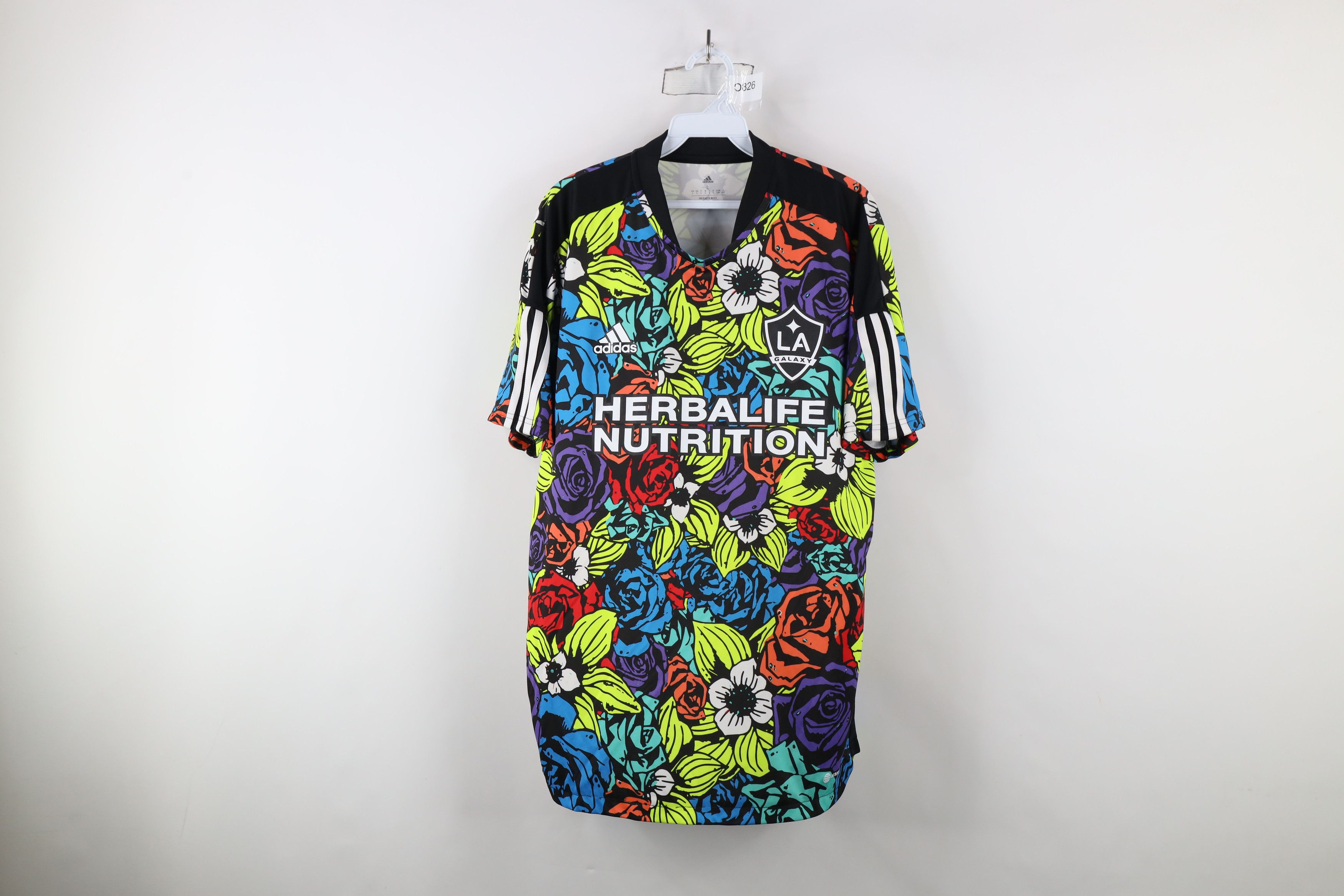 Adidas × Vintage Adidas Mens Flower Floral LA Galaxy Soccer Jersey Futbol Size US L / EU 52-54 / 3 - 1 Thumbnail