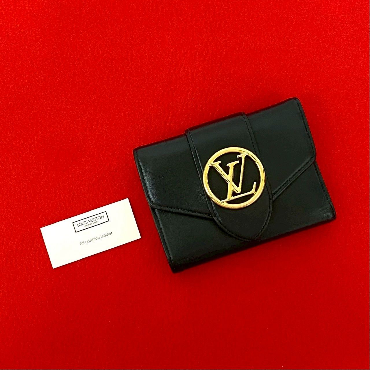 Louis Vuitton Louis Vuitton Louis Vuitton Pont Neuf Compact Leather Trifold Wallet Leather Short Wallet DUTY FREE for USA Size ONE SIZE - 1 Thumbnail